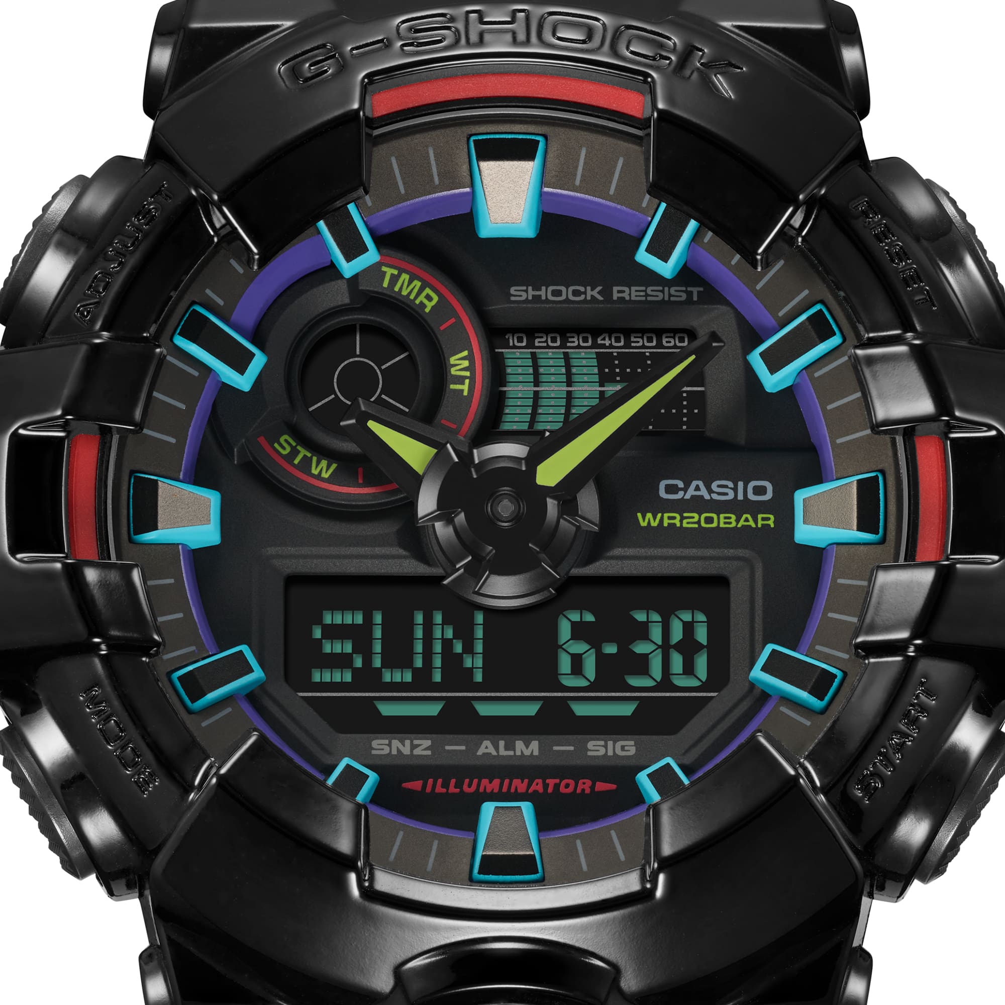 G-Shock GA-700 SERIES GA700RGB-1A - Premium Luxury Product