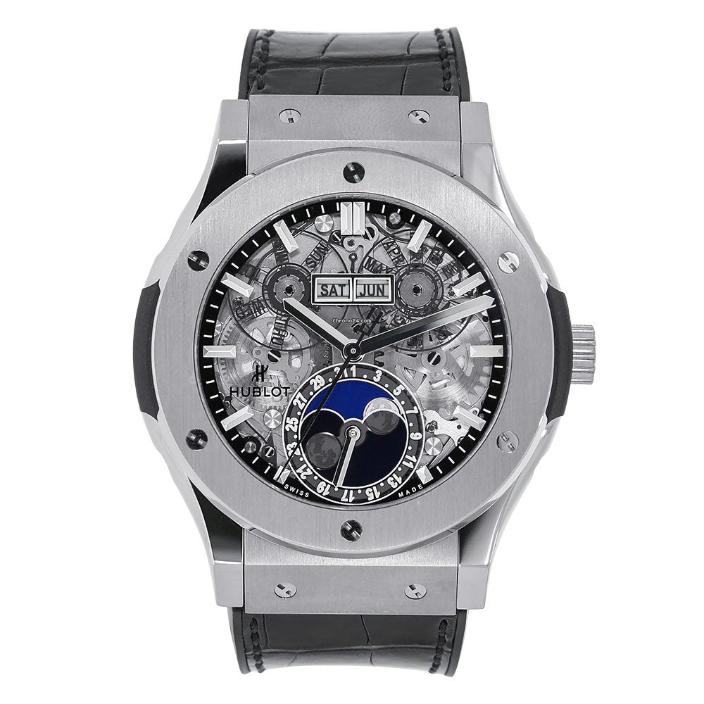 Hublot Classic Fusion 42mm Moonphase Titanium Automatic Watch - Premium Luxury Product