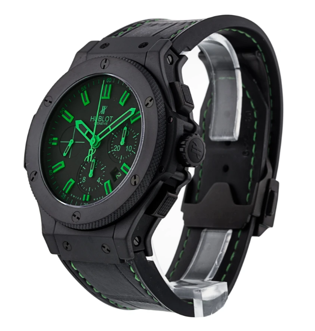 Hublot Big Bang All Black Green Ceramic Mens Watch