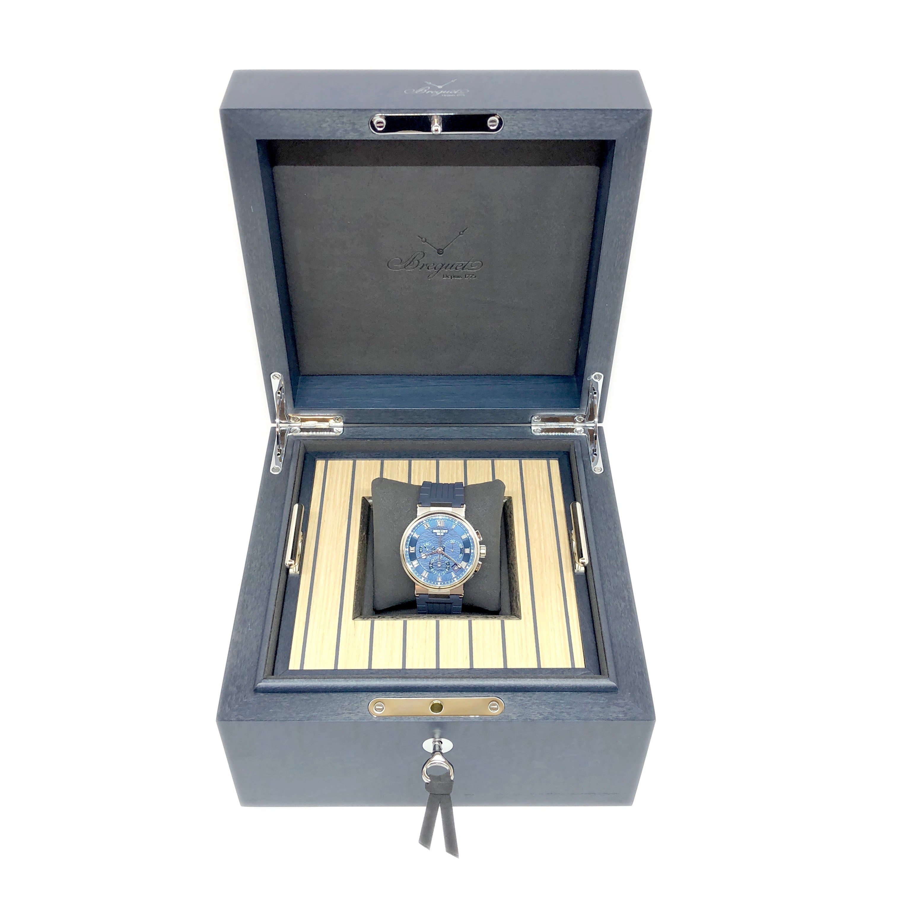 Breguet Marine 5527 Chronograph 18K White Gold Men's Watch