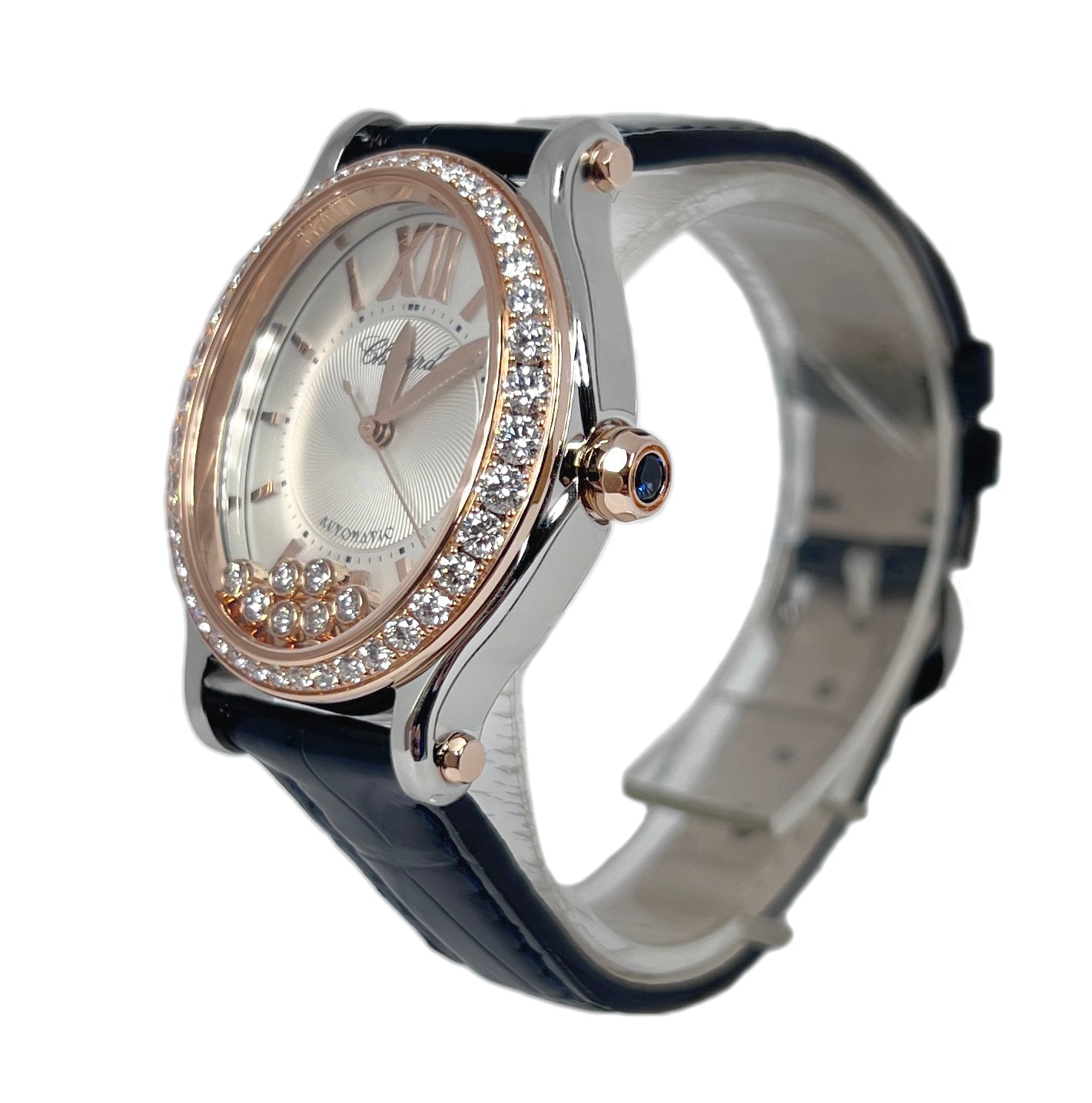 Chopard Happy Sport Oval Stainless Steel and Ethical Rose Gold & Diamonds Ladies Watch