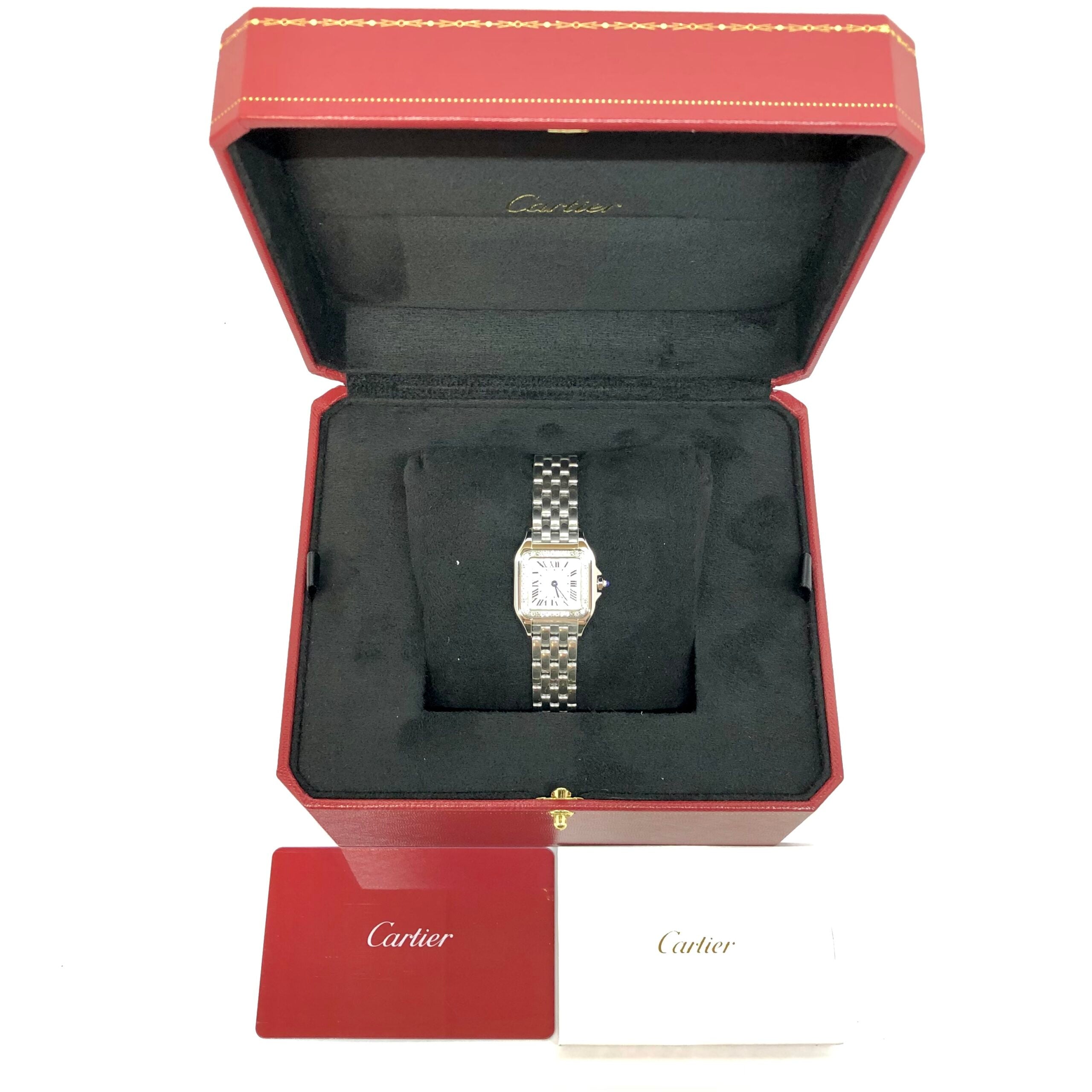 Cartier Panthère Stainless Steel &amp; Diamonds Small Model Ladies Watch - Premium Luxury Product
