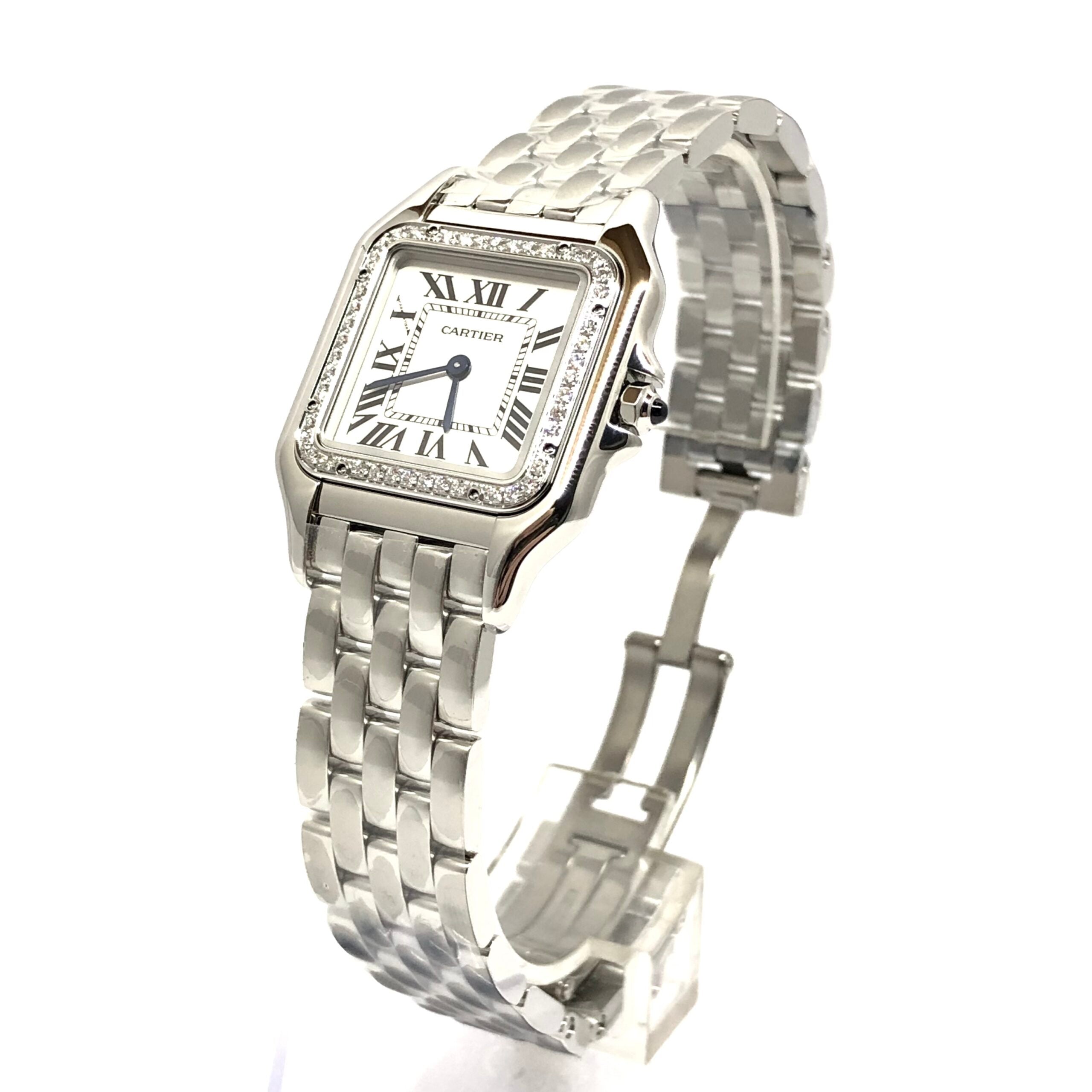 Cartier Panthère Stainless Steel & Diamonds Medium Model Ladies Watch