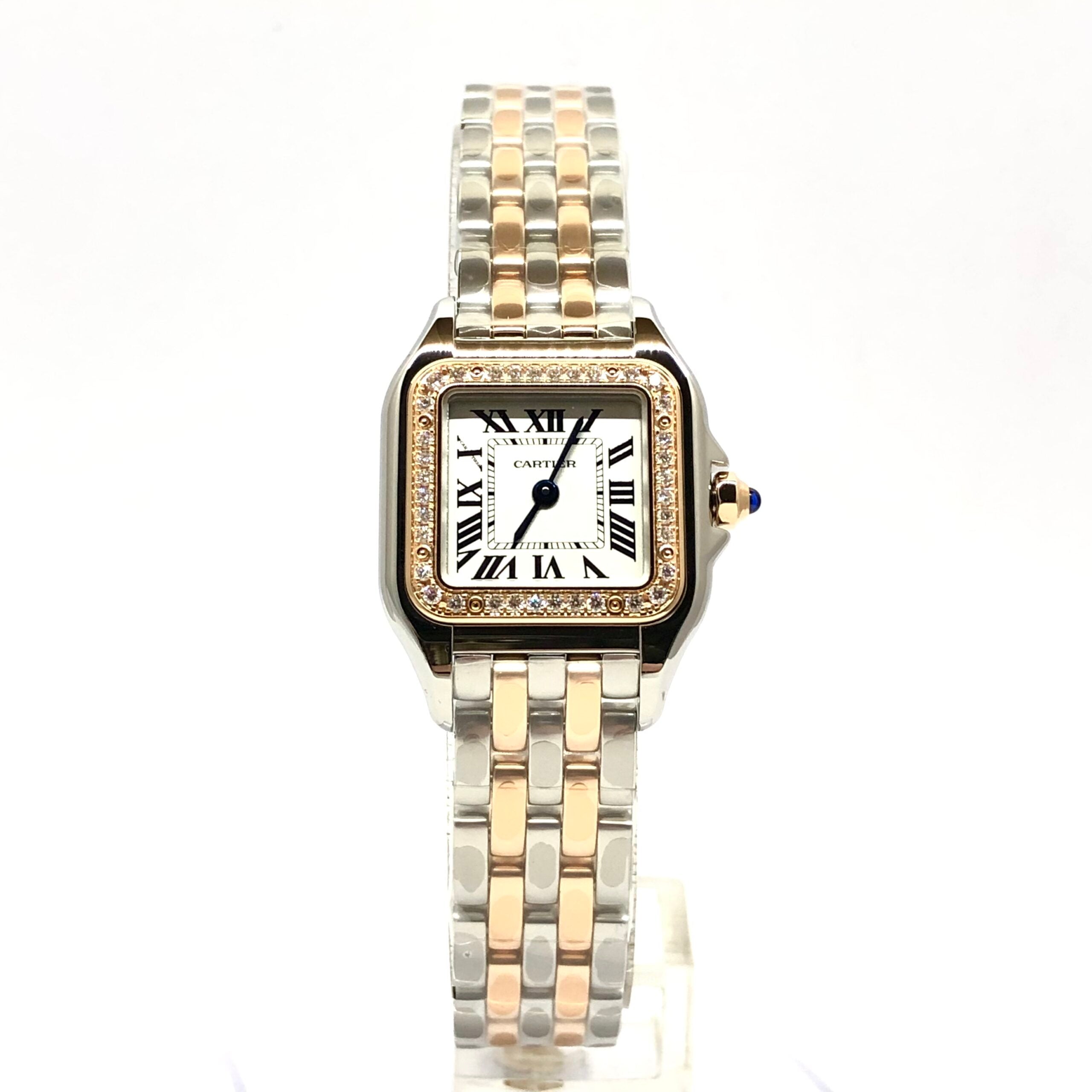 Cartier Panthère 18K Pink Gold & Stainless Steel & Diamonds Small Model Ladies Watch