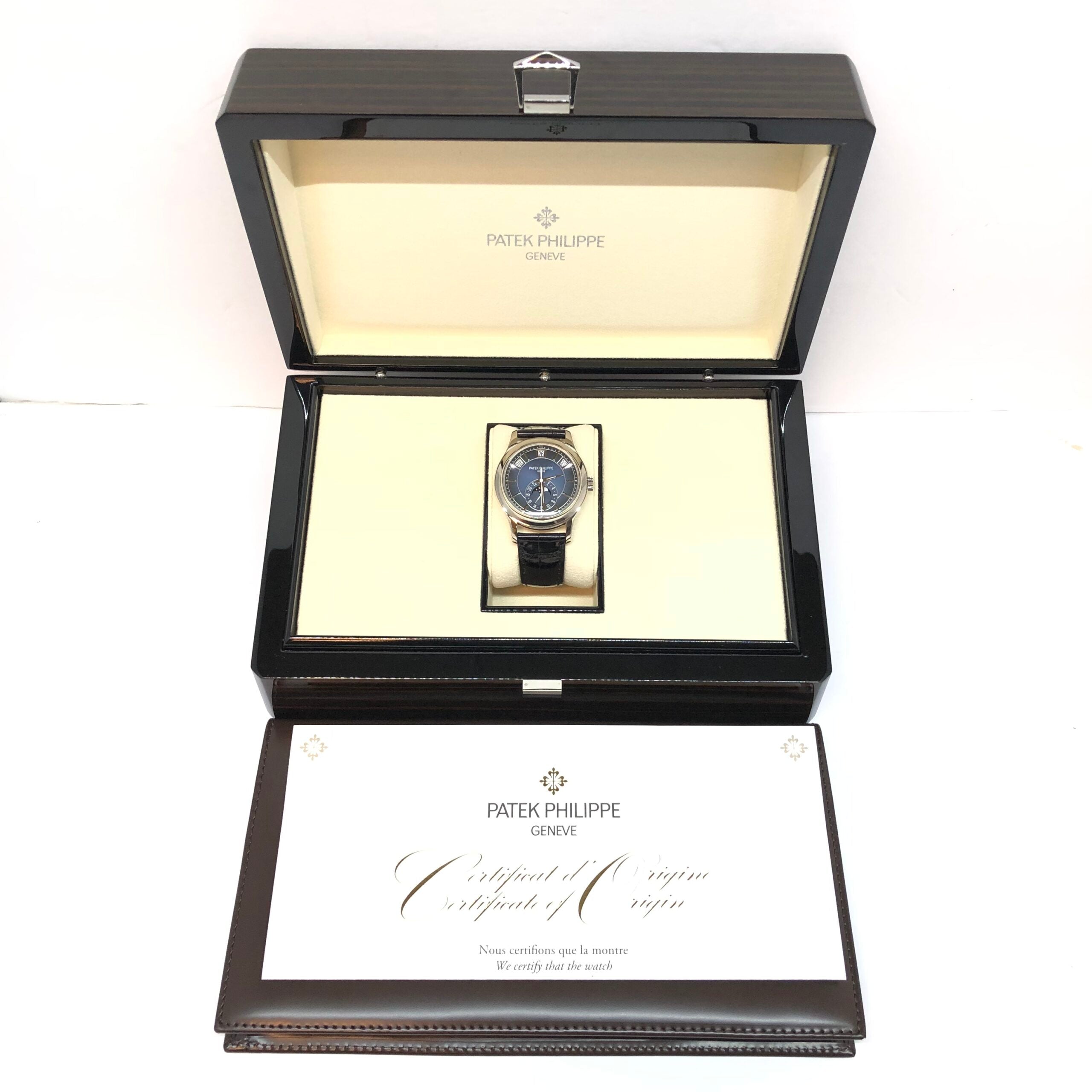 Patek Philippe Complications Moonphase 18k White Gold Men's Watch