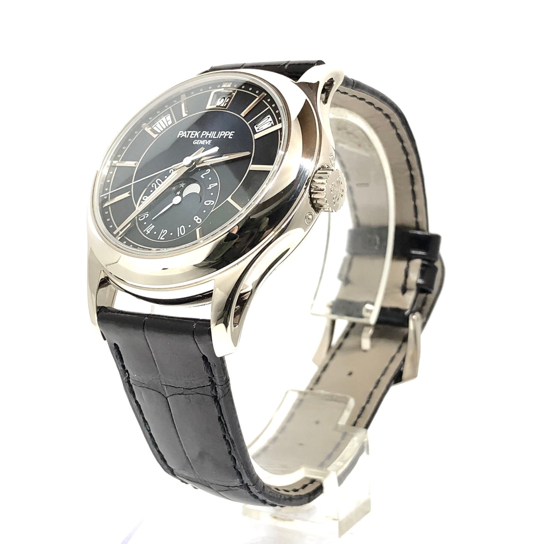 Patek Philippe Complications Moonphase 18k White Gold Men's Watch