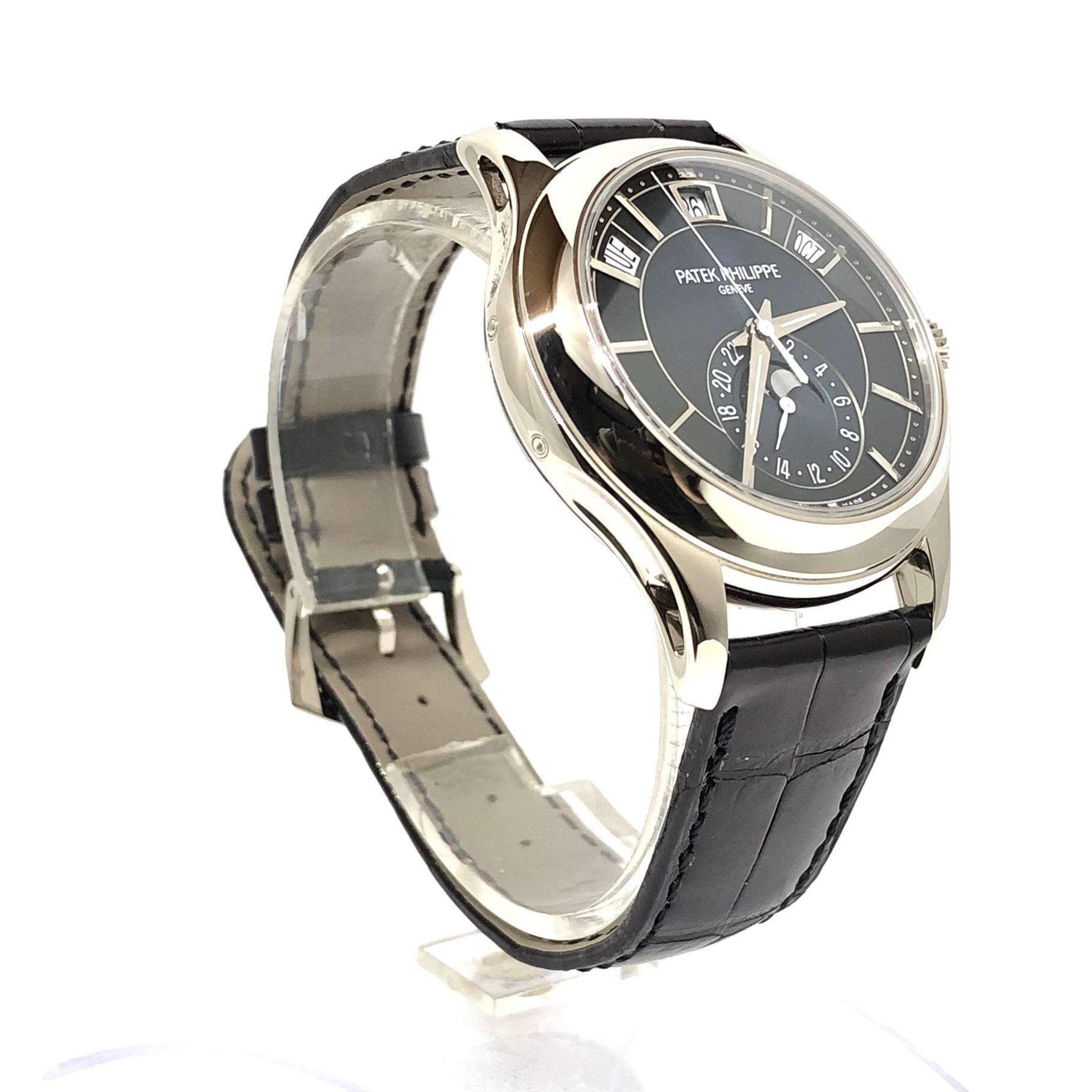 Patek Philippe Complications Moonphase 18k White Gold Men's Watch