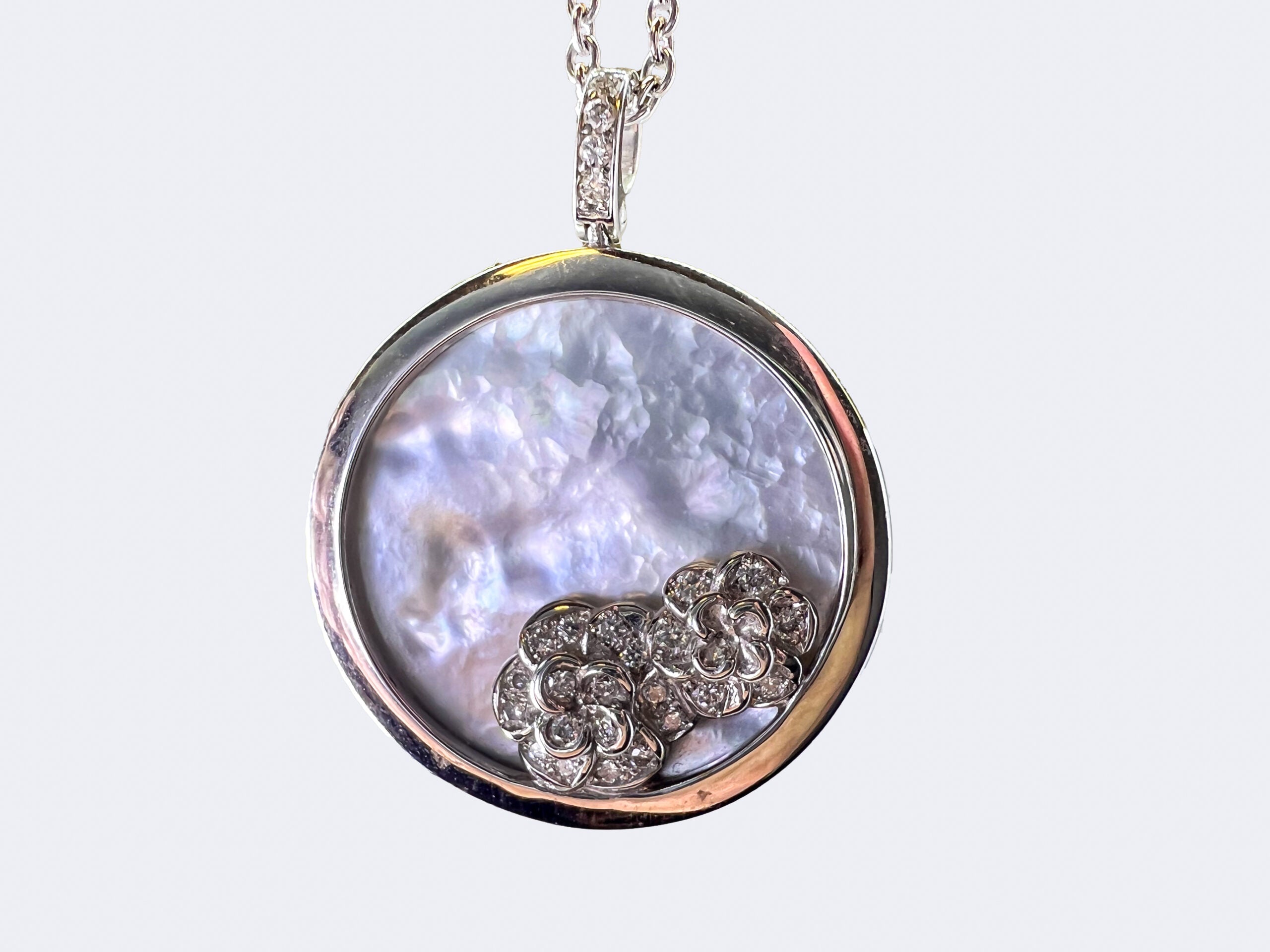 Carrera Y Carrera Baile Garden 18K White Gold & Diamonds Pendant