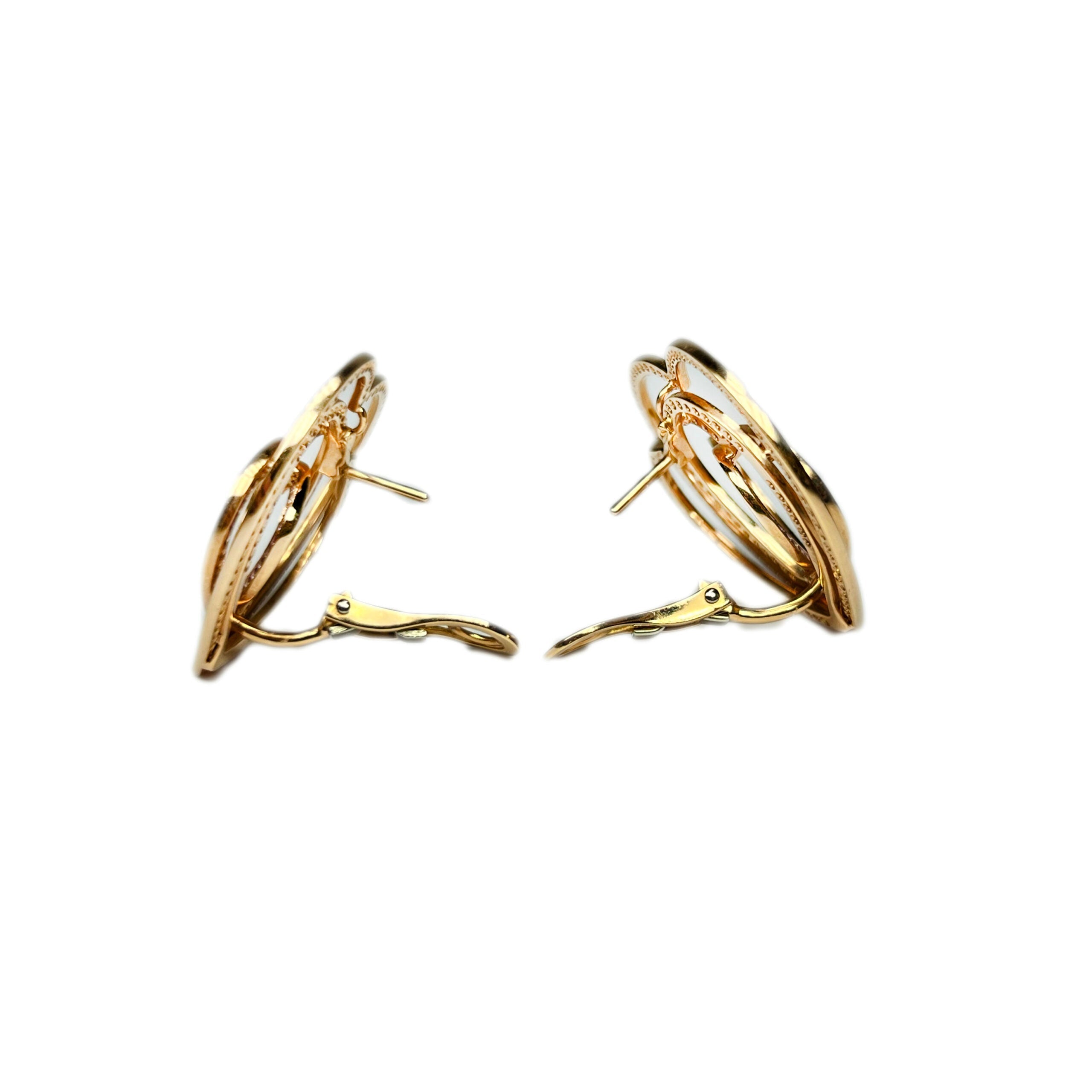 Chopard Cuorissimo Rose Gold Pink Sapphire Heart Ladies Earclips