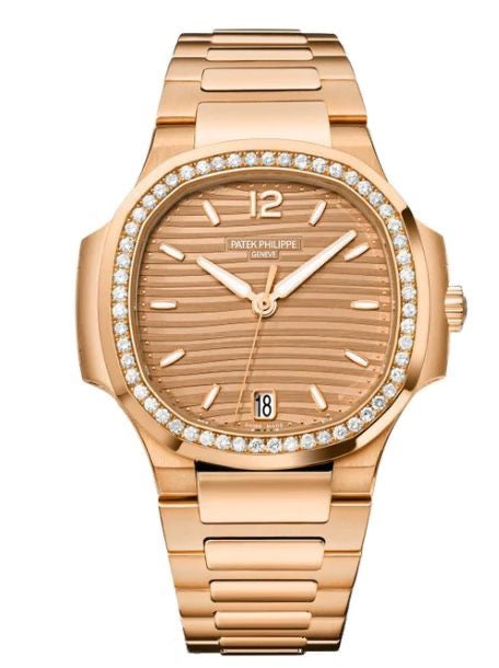 Patek Philippe Nautilus Automatic 18K Rose Gold with Diamonds Ladies Watch
