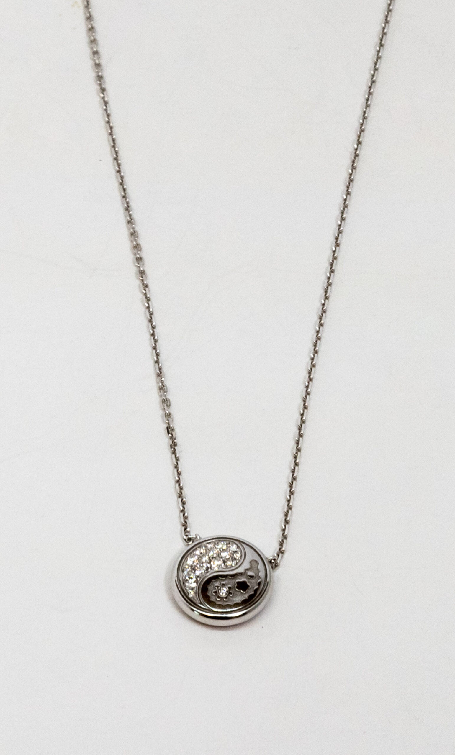 Carrera Y Carrera Aqua Reversible XS 18K White Gold & Diamonds Pendant - Premium Luxury Product