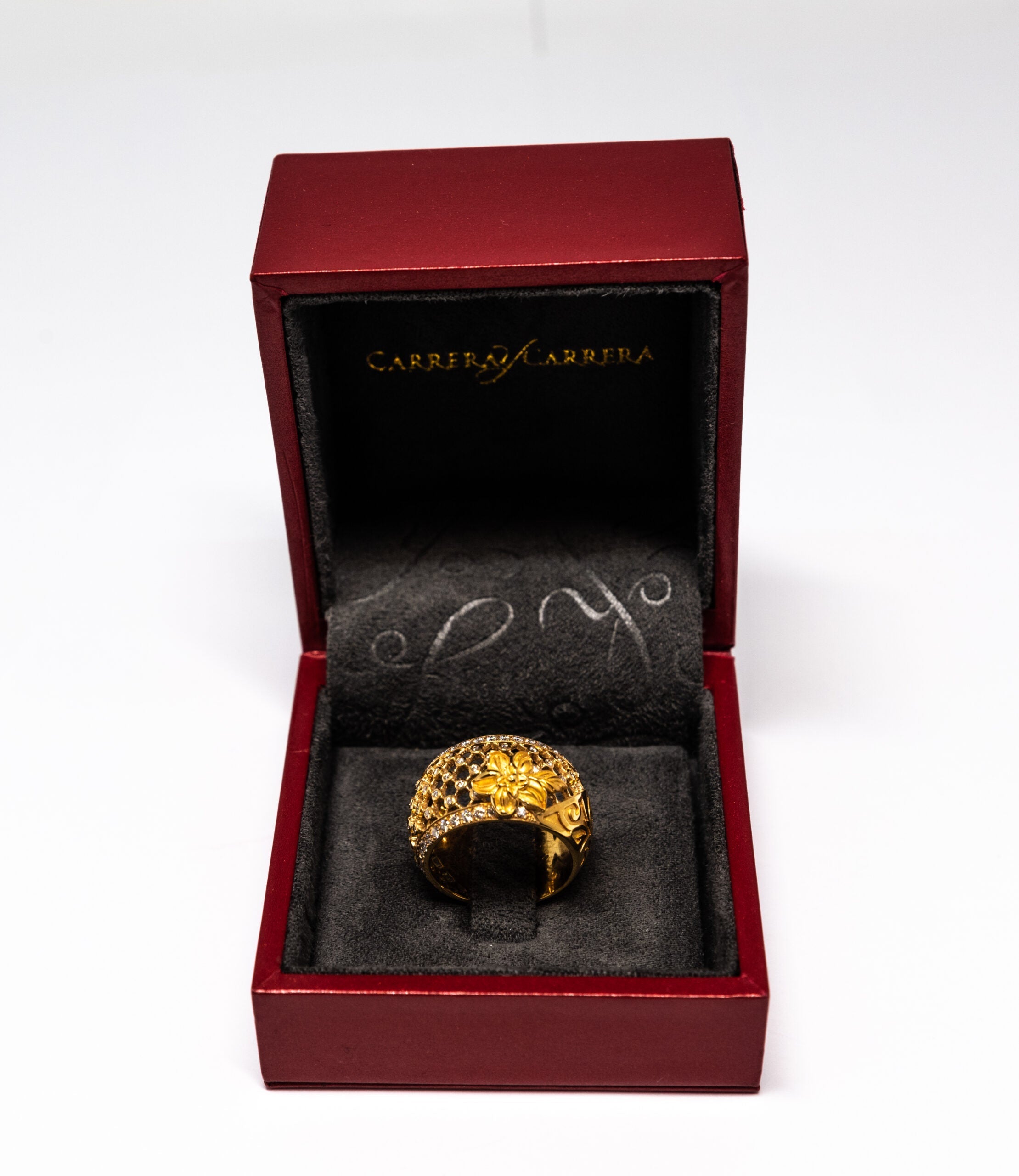 Carrera Y Carrera Sierpes 18K Yellow Gold and Diamonds Ring - Premium Luxury Product