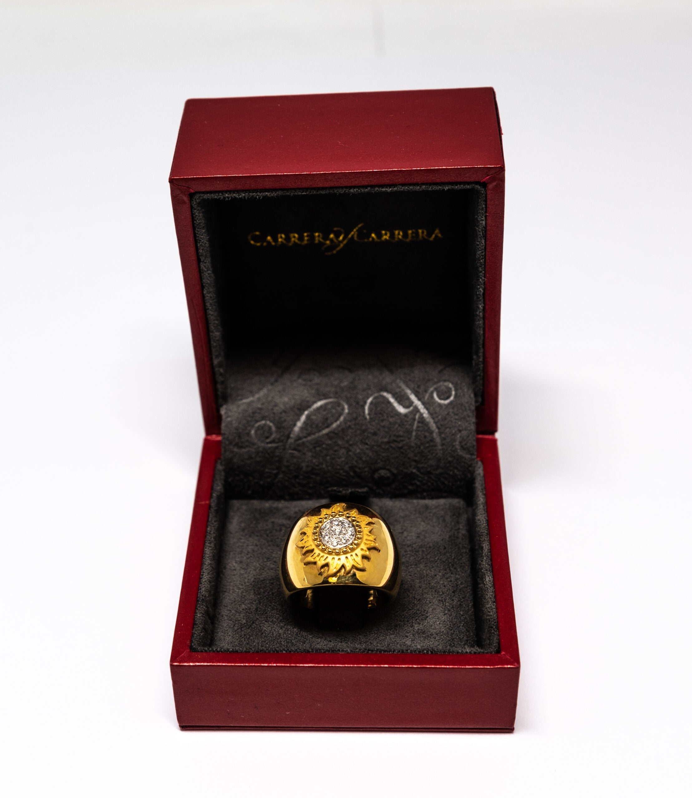 Carrera Y Carrera Sol Y Somb 18K Yellow Gold and Diamonds Ring - Premium Luxury Product