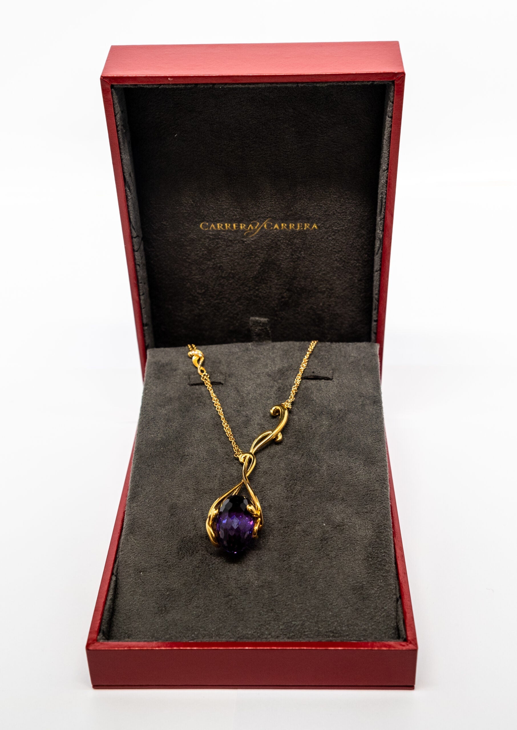 Carrera Y Carrera Origen 18K Yellow Gold & Amethyst Pendant - Premium Luxury Product