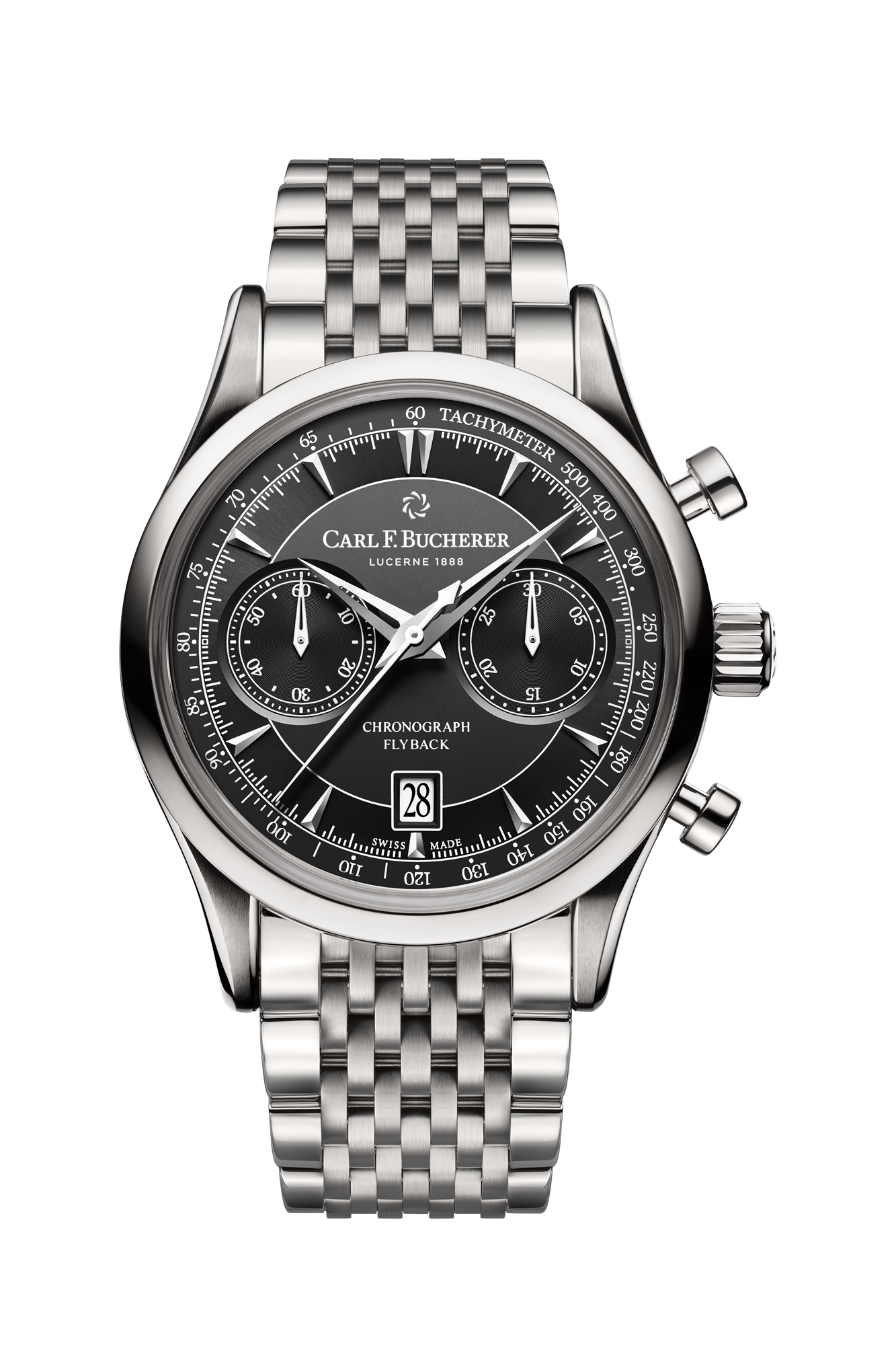 Carl F. Bucherer Manero Flyback Stainless steel Men's Watch - Premium Luxury Product