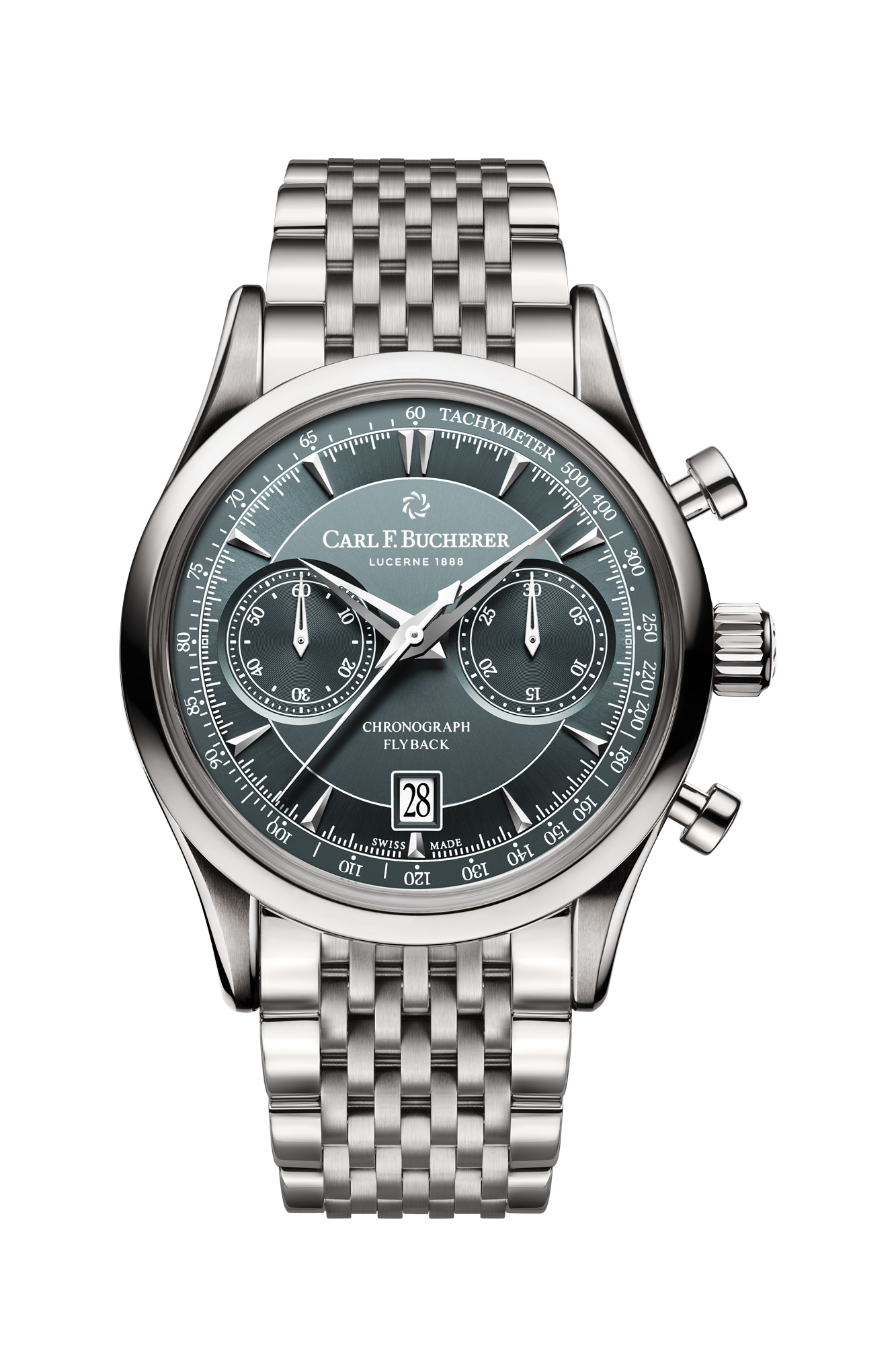 Carl F. Bucherer Manero Flyback Stainless steel Men's Watch - Premium Luxury Product