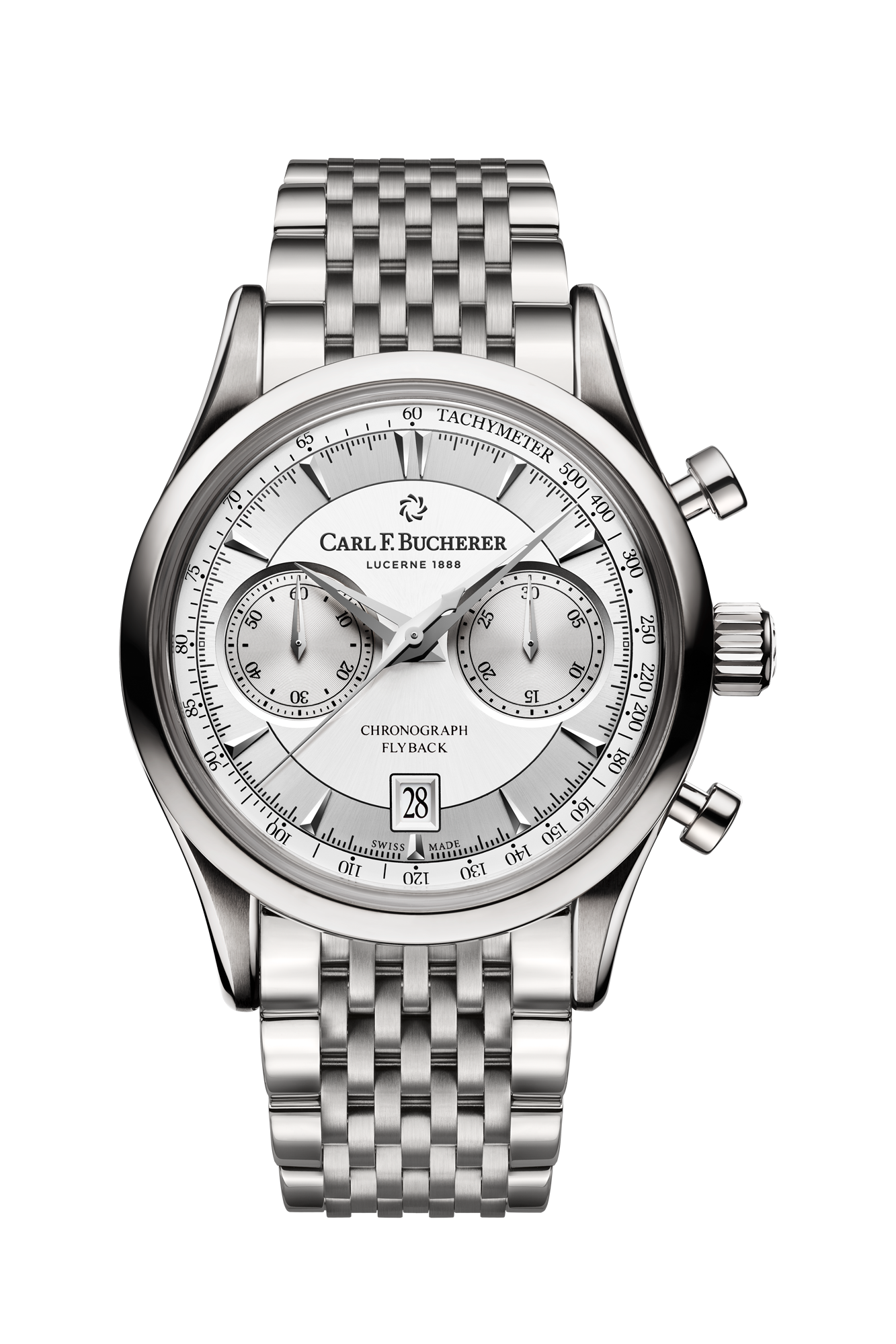 Carl F. Bucherer Manero Flyback Stainless steel Men's Watch - Premium Luxury Product