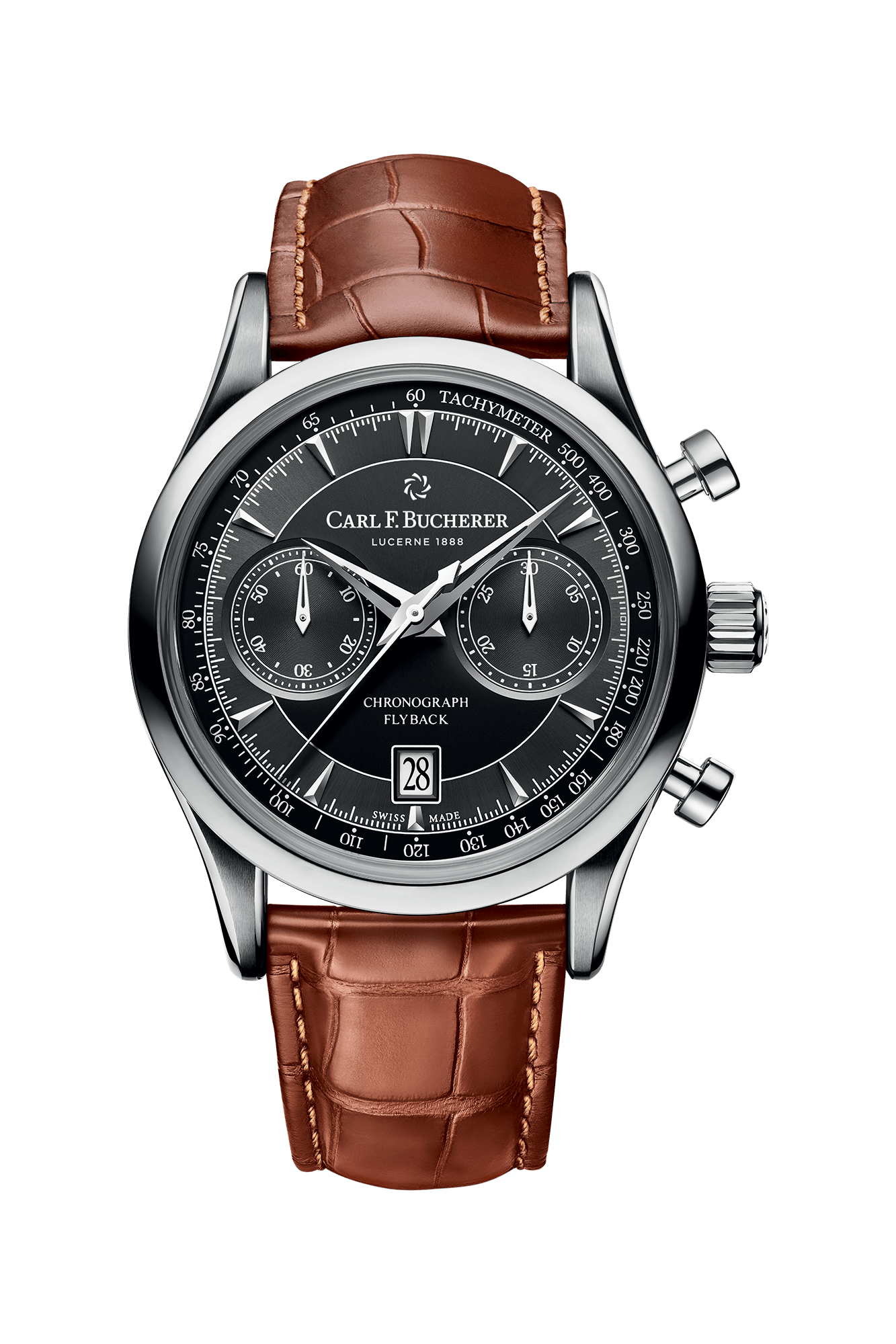 Carl F. Bucherer Manero Flyback Stainless steel Unisex Watch - Premium Luxury Product