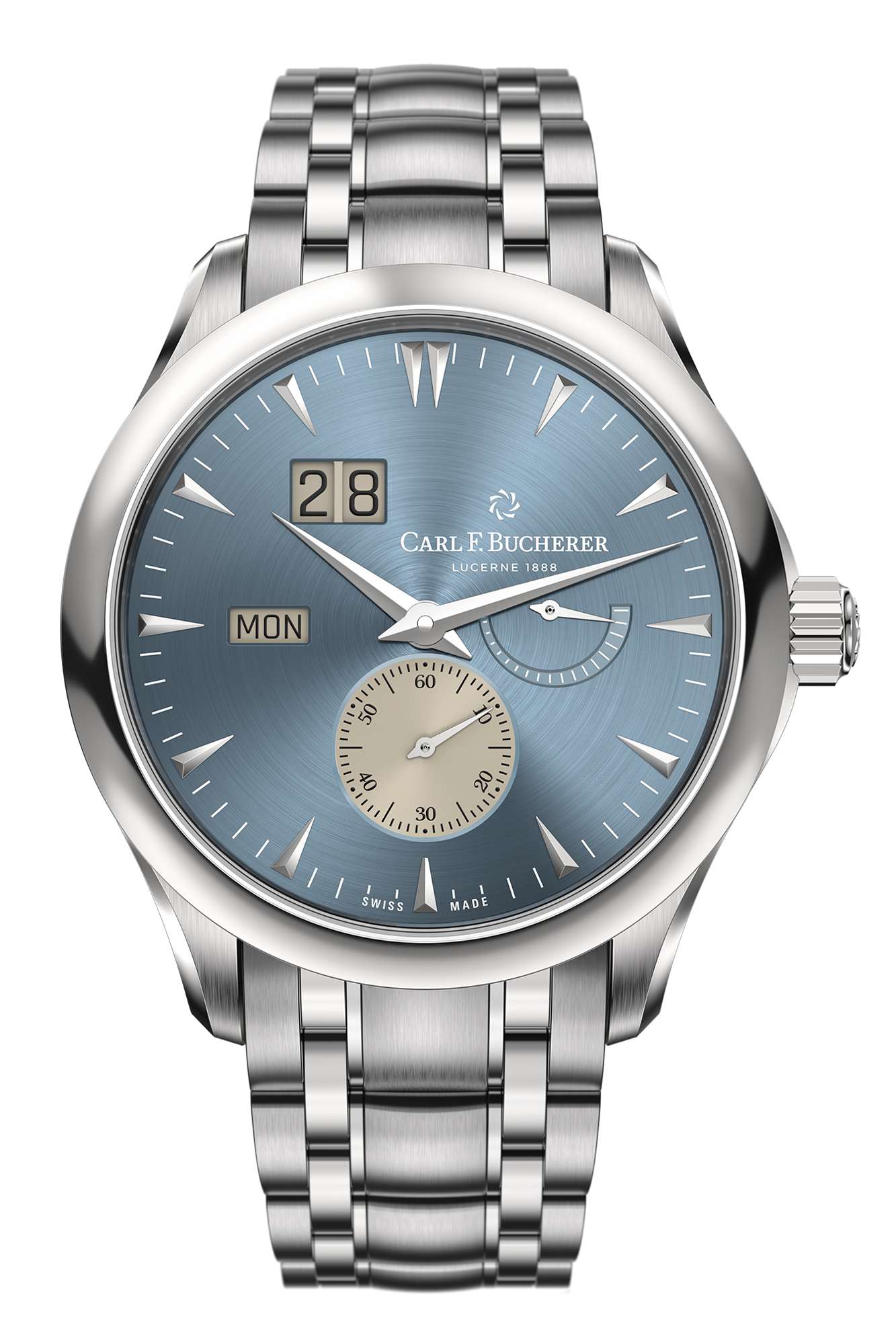 Carl F. Bucherer Manero Peripheral Bigdate Stainless steel Men's watch - Premium Luxury Product