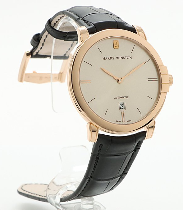 Harry Winston Midnight 18K Rose Gold Mens Watch