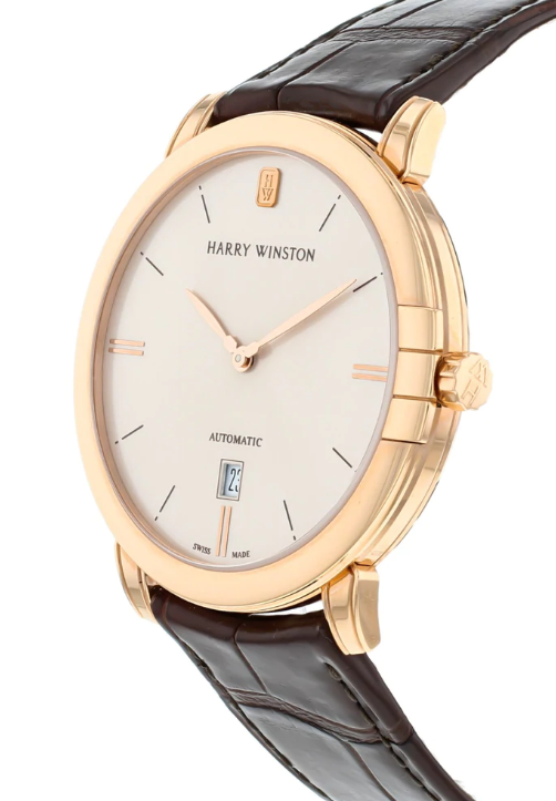 Harry Winston Midnight 18K Rose Gold Mens Watch