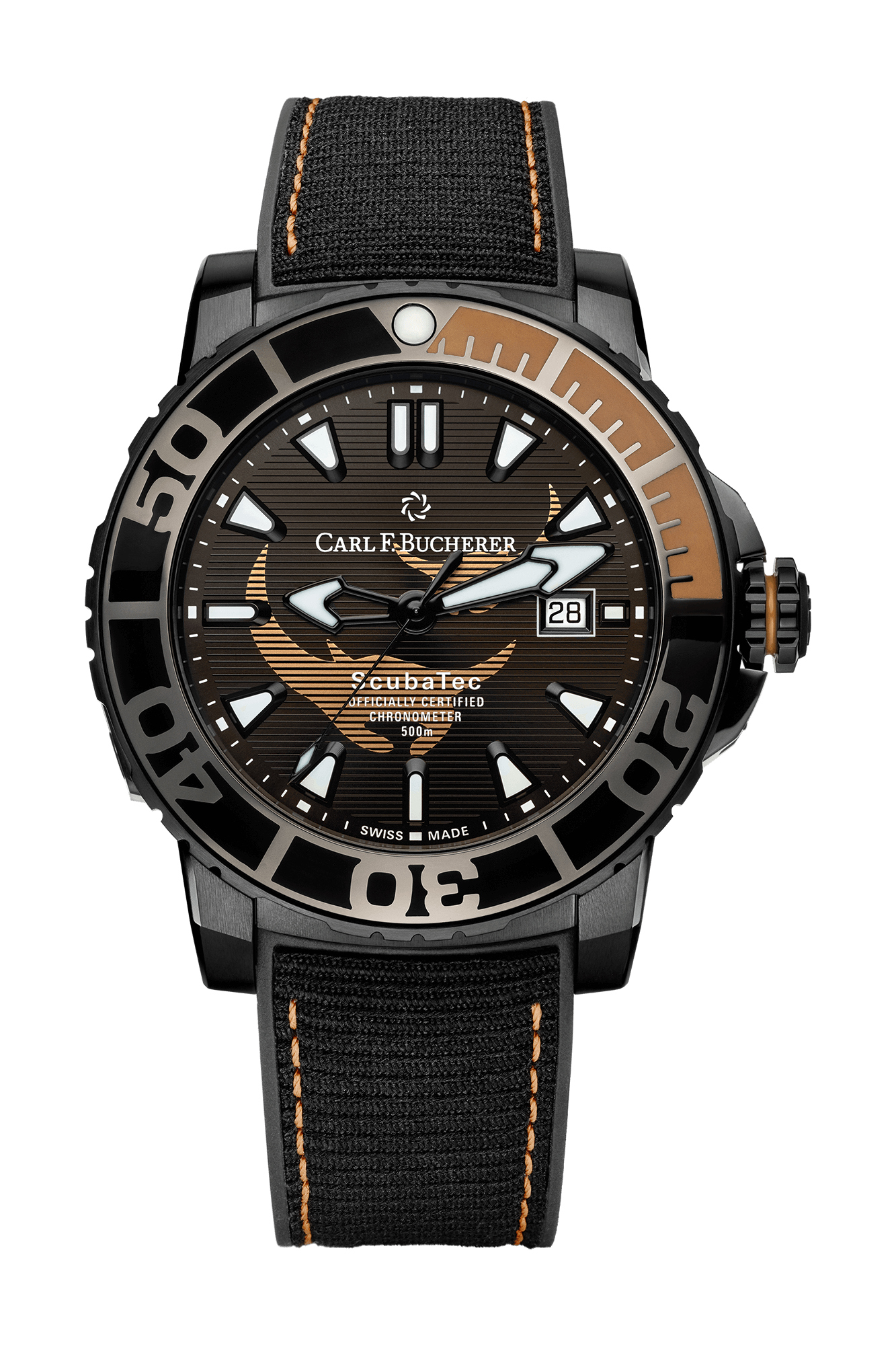 Carl F. Bucherer Patravi Scubatec Black Manta Special Edition Black Dial Men's Watch - Premium Luxury Product