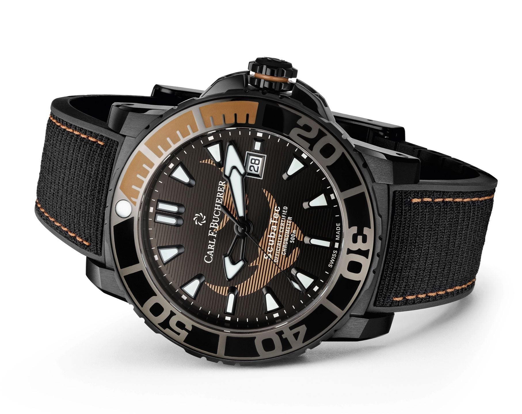 Carl F. Bucherer Patravi Scubatec Black Manta Special Edition Black Dial Men's Watch - Premium Luxury Product