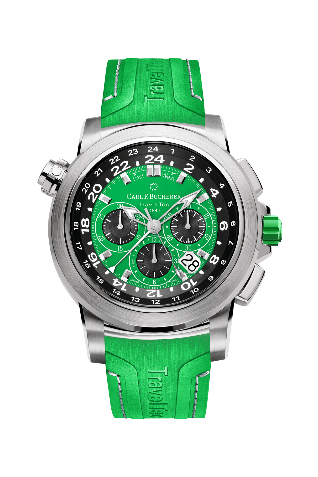 Carl F. Bucherer Patravi Traveltec Color Edition Four Seasons Stainless steel Men's Watch - Premium Luxury Product