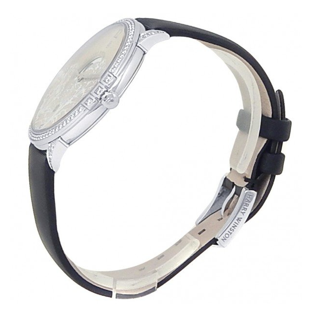 Harry Winston Midnight Moon Phase 18K White Gold & Diamonds Ladies Watch