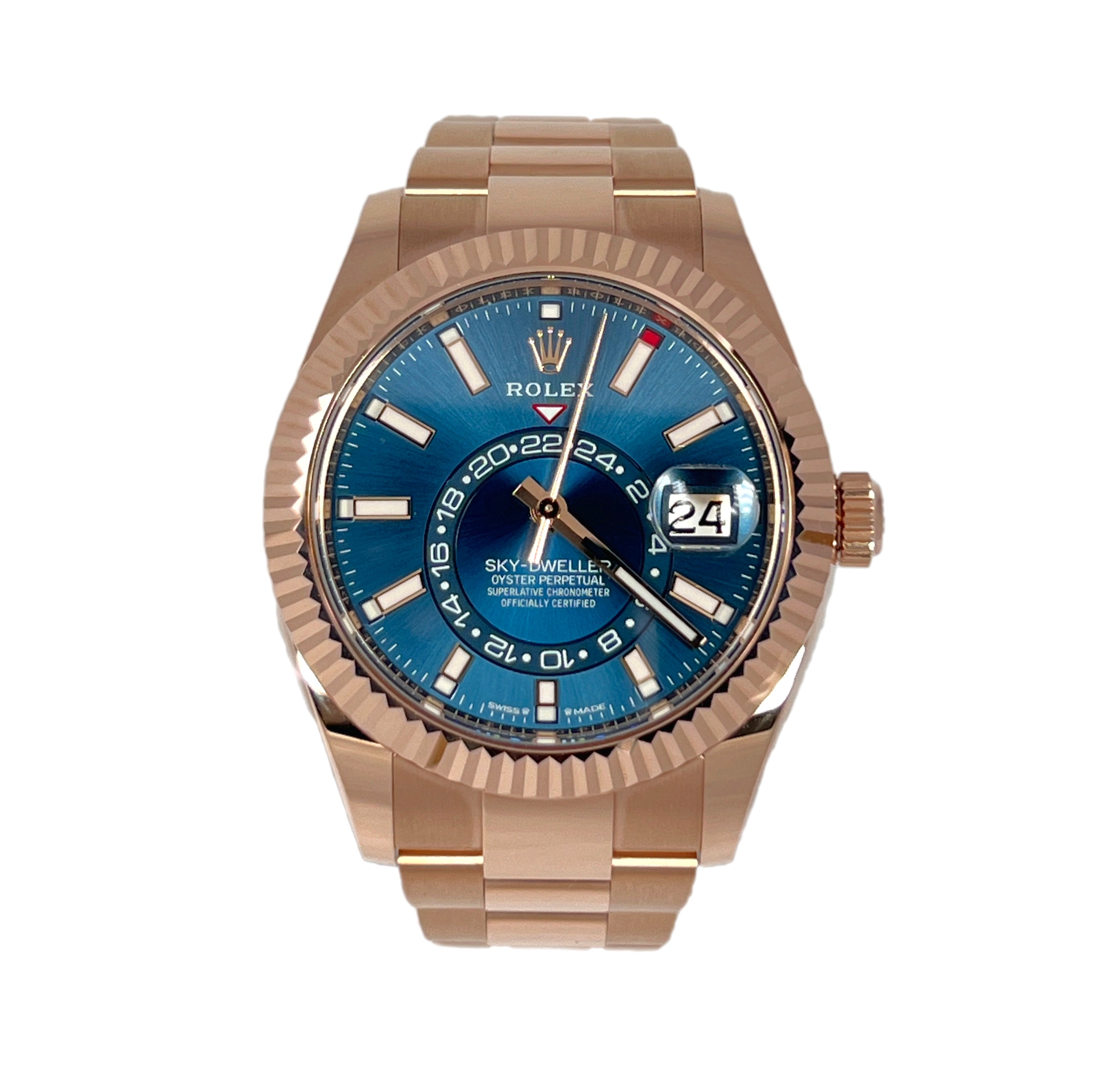 Rolex Sky-Dweller 18K Everose Gold Men's Watch