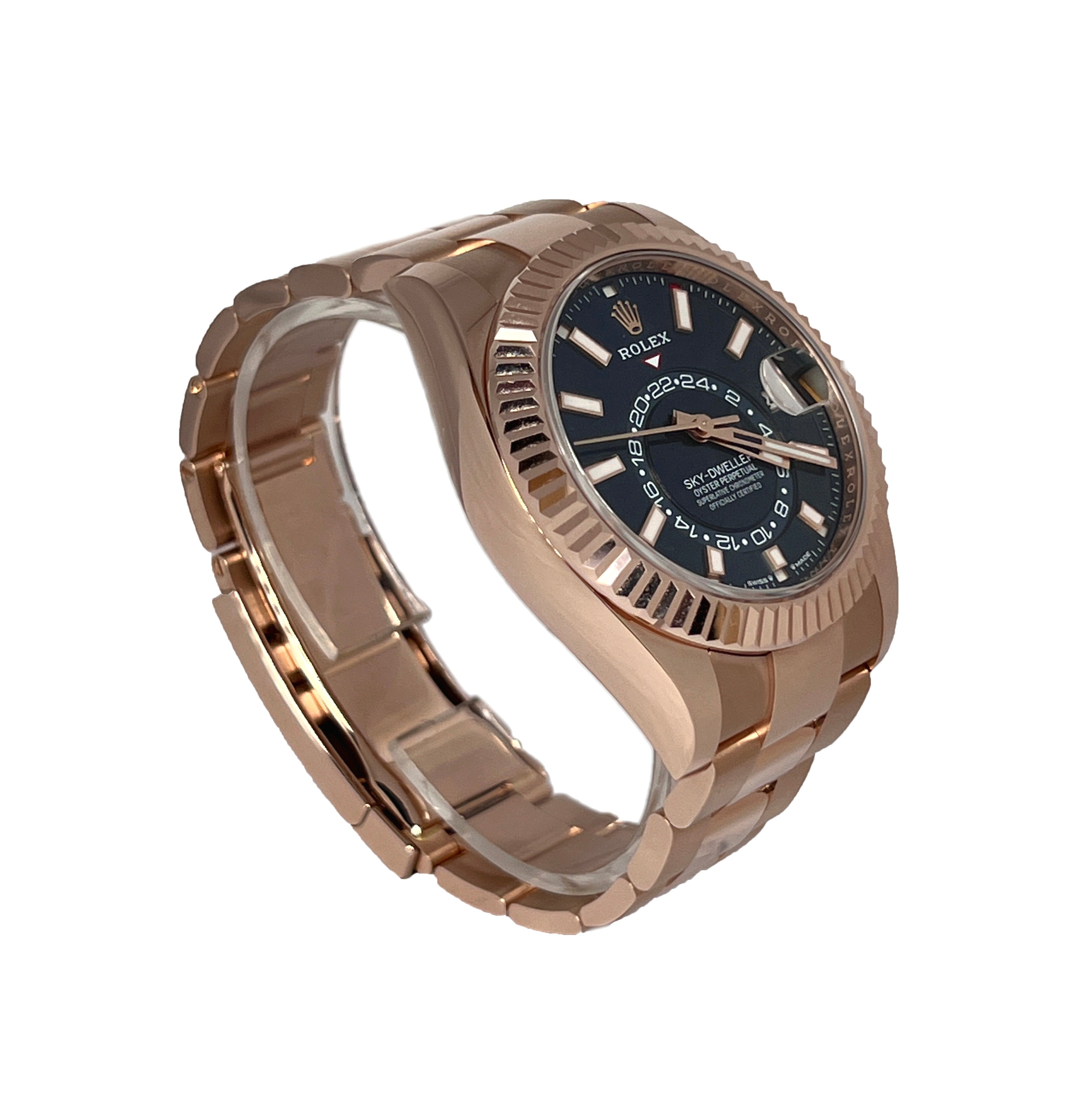 Rolex Sky-Dweller 18K Everose Gold Men's Watch