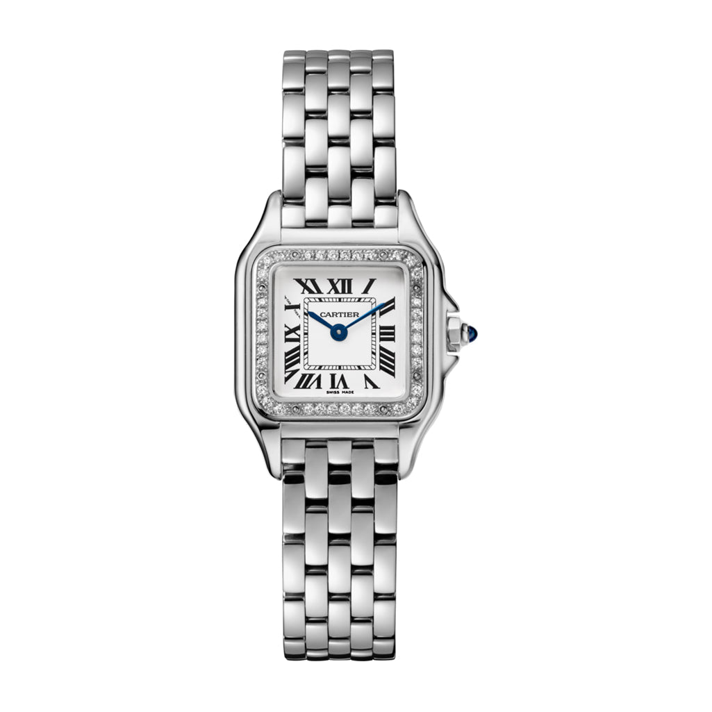 Cartier Panthère Stainless Steel &amp; Diamonds Small Model Ladies Watch - Premium Luxury Product