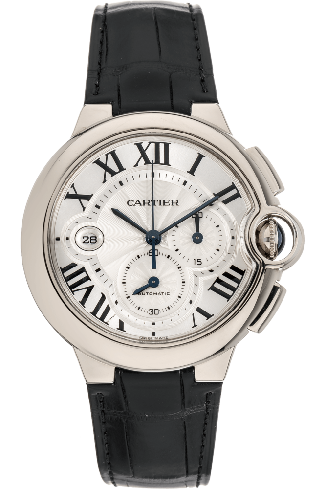 Cartier Ballon Bleu Chronograph 18K White Gold Men's Watch - Premium Luxury Product