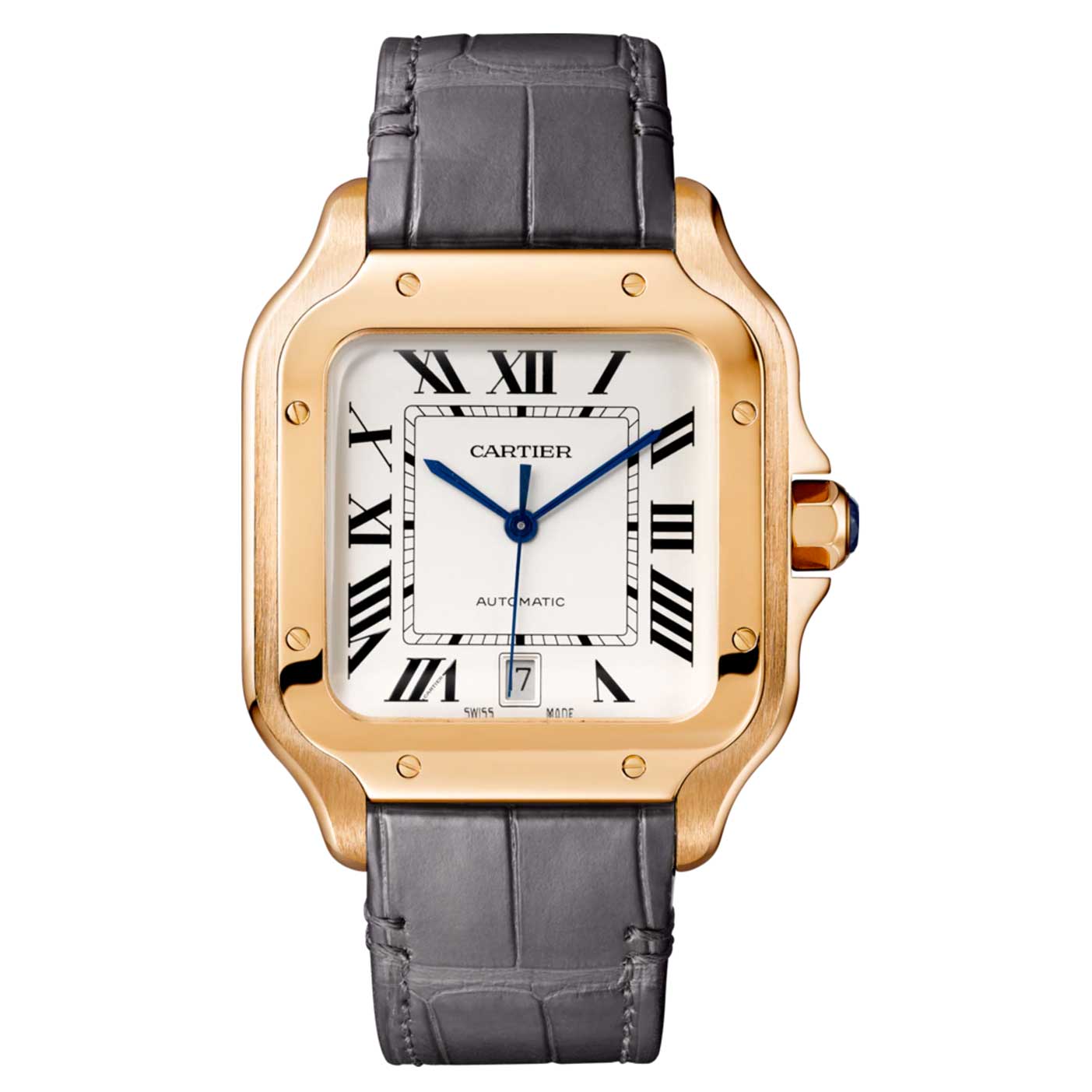 Cartier Santos 18K Rose Gold Men's Watch - Premium Luxury Product