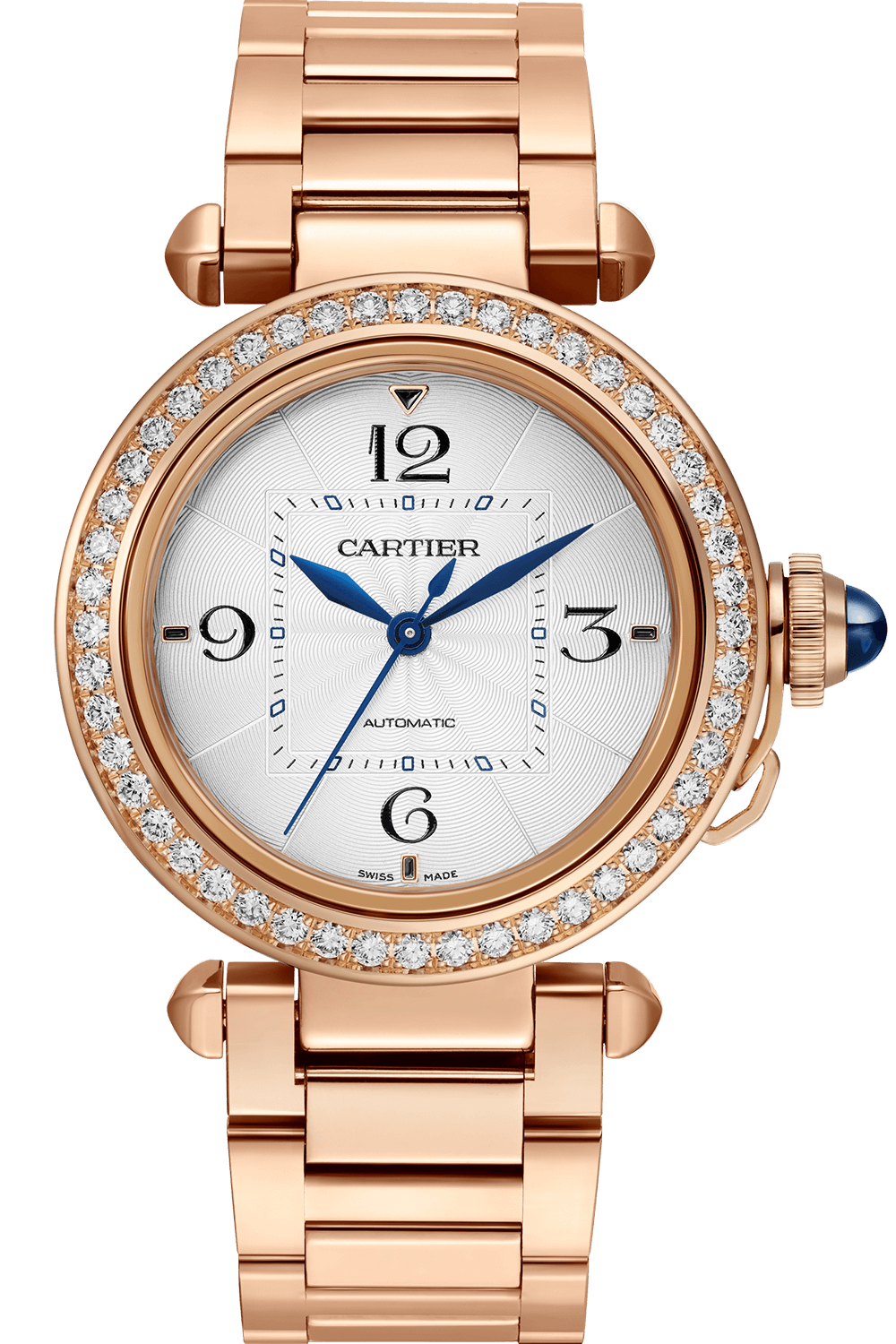 Cartier Pasha de Cartier 35mm 18K Rose Gold & Diamonds Lady's Watch - Premium Luxury Product