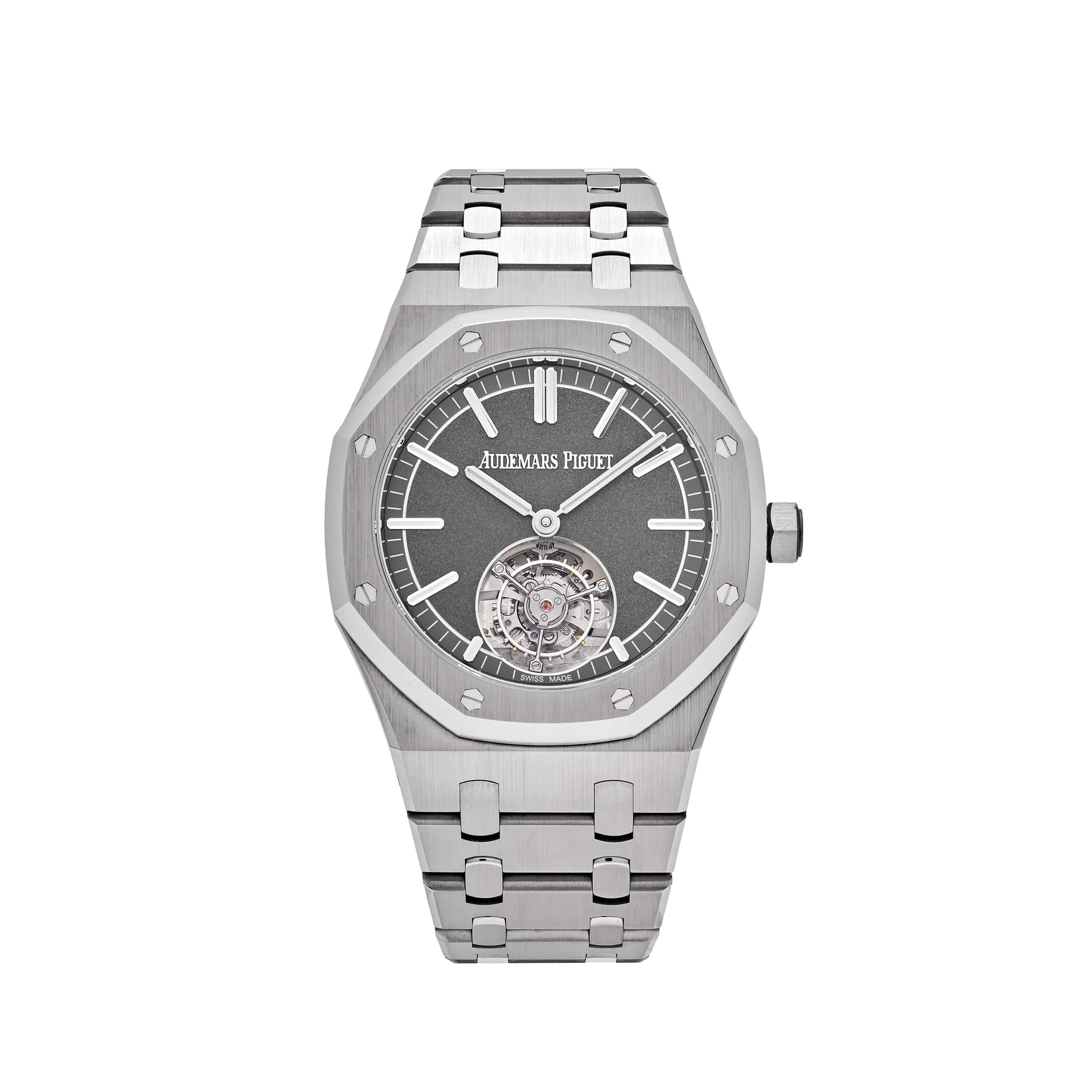 Audemars Piguet 26530TI.OO.1220TI.01 Royal Oak Selfwinding Flying Tourbillon Titanium Slate Dial - Premium Luxury Product