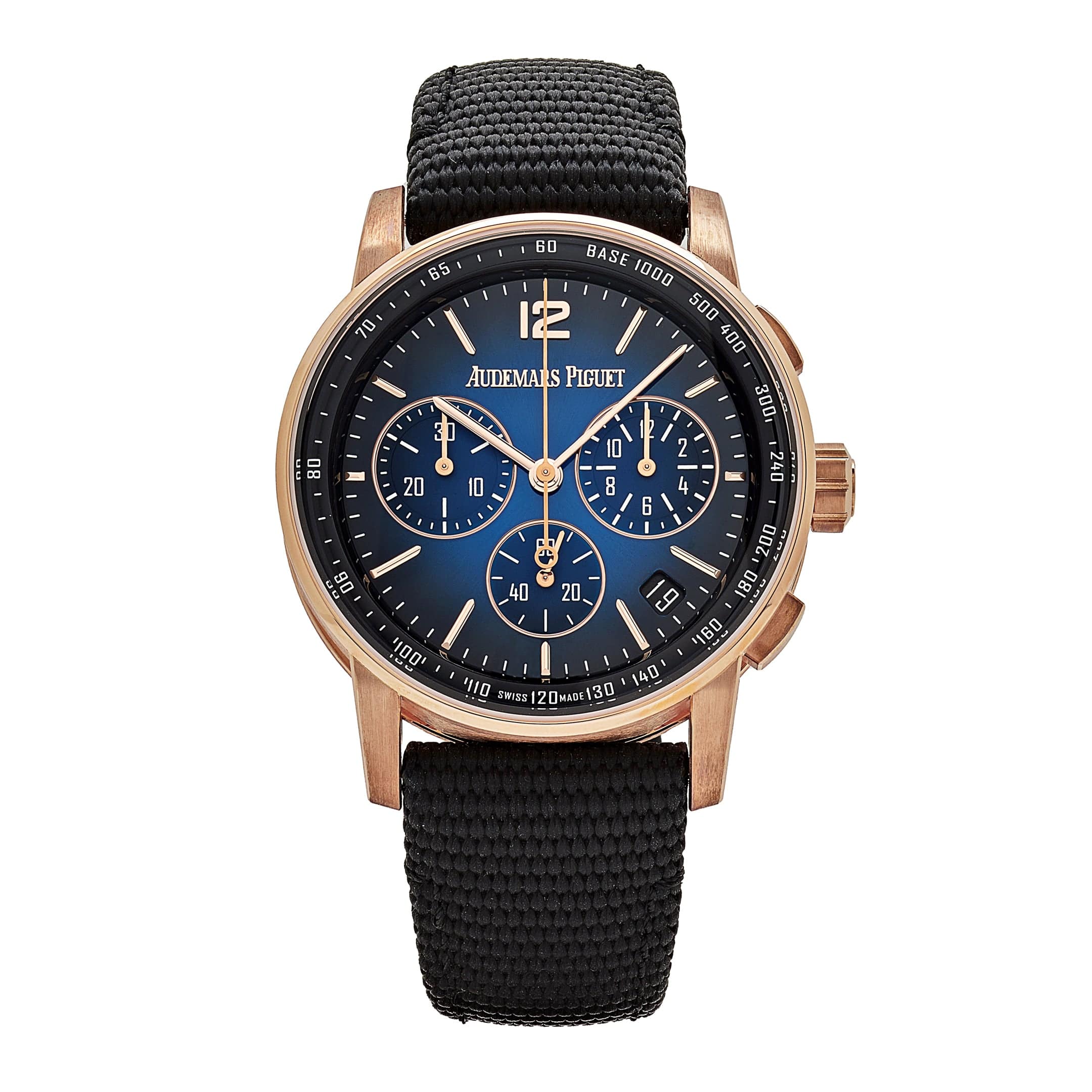 Audemars Piguet Code 11.59 26393OR.OO.A002KB.03 Selfwinding Chronograph Rose Gold Blue Dial - Premium Luxury Product