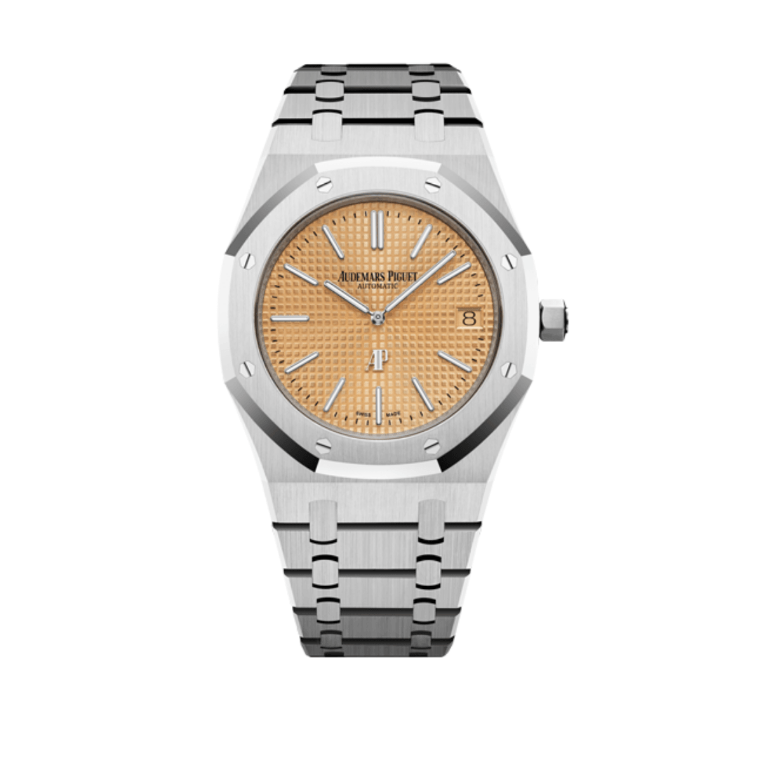 Audemars Piguet Royal Oak 15202BC.OO.1240BC.01 'Jumbo' Extra-Thin White Gold Salmon Dial - Premium Luxury Product