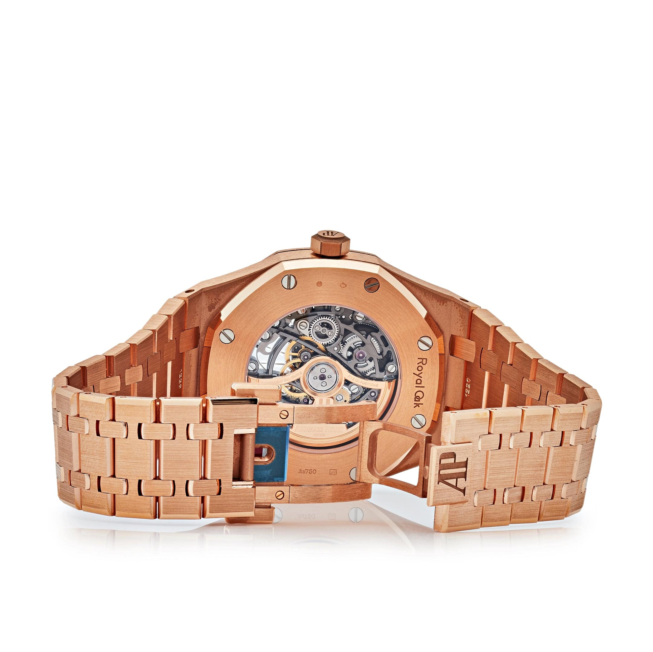 Audemars Piguet Royal Oak 15412OR.ZZ.1220OR.01 Double Balance Wheel Openworked Rose Gold Baguette Bezel (2021) - Premium Luxury Product