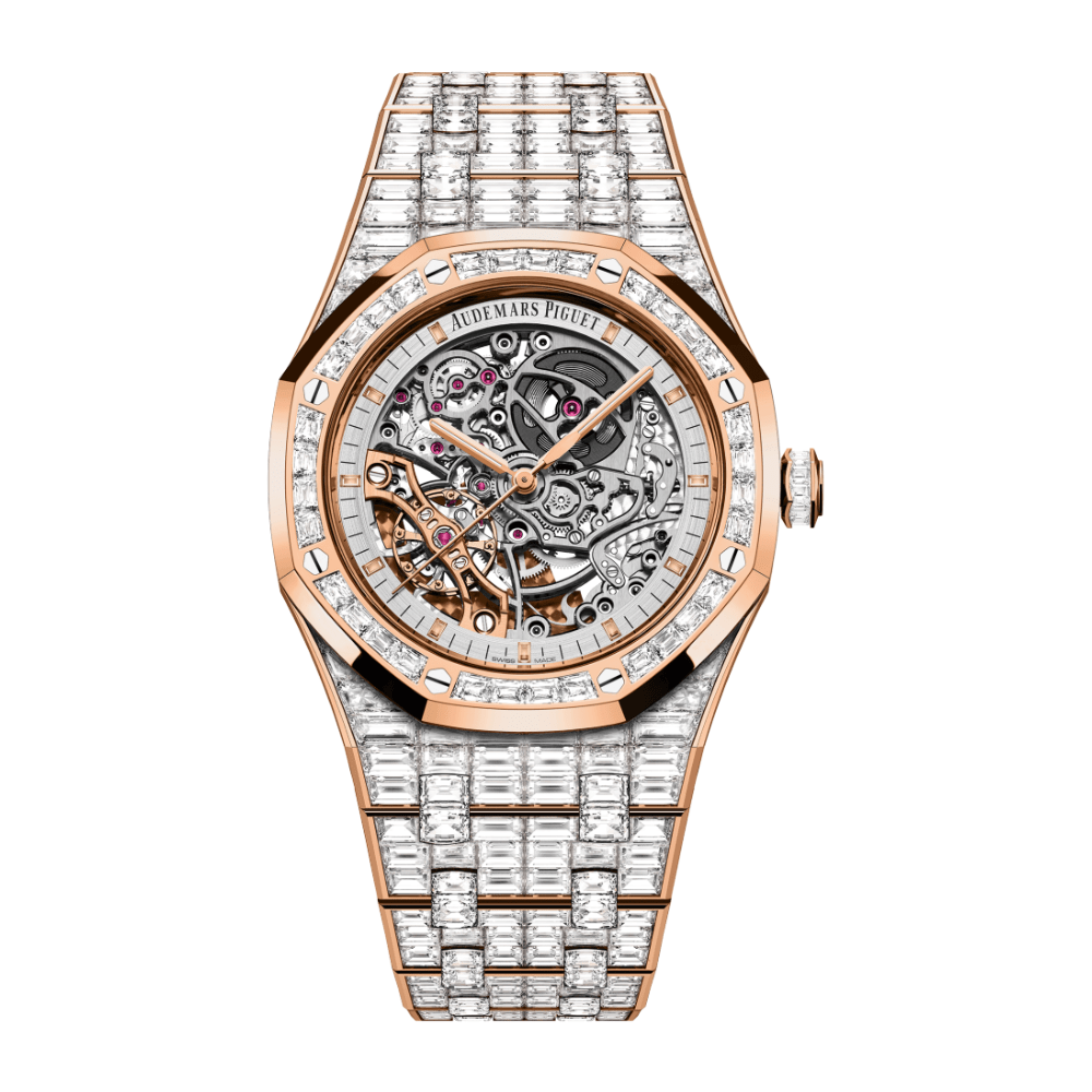 Audemars Piguet Royal Oak 15417OR.ZZ.1267OR.01.A Double Balance Wheel Openworked Baguette Bezel - Premium Luxury Product