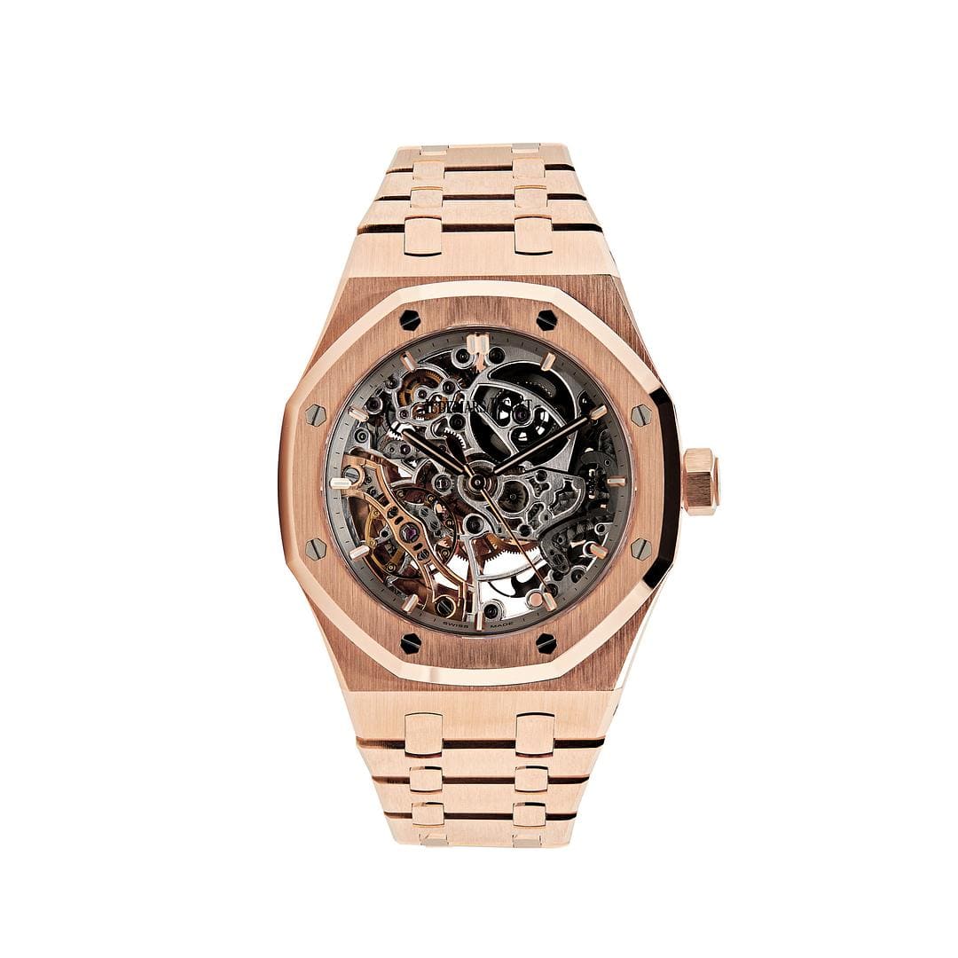 Audemars Piguet Royal Oak 15467OR.OO.1256OR.01 Double Balance Wheel Openworked Rose Gold - Premium Luxury Product