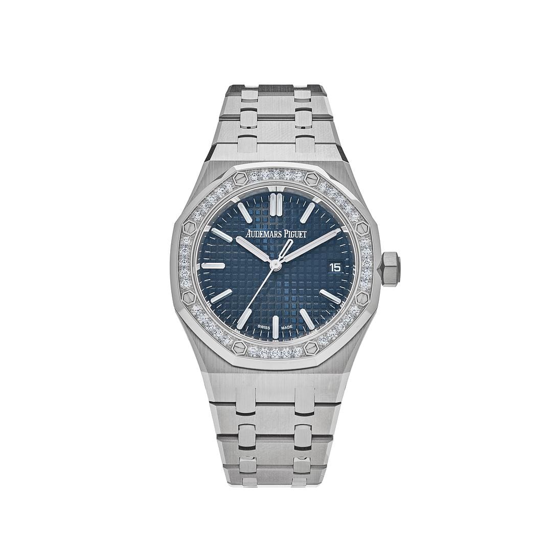 Audemars Piguet Royal Oak 15551ST.ZZ.1356ST.05 Selfwinding Stainless Steel Blue Dial Diamond Bezel (2023) - Premium Luxury Product