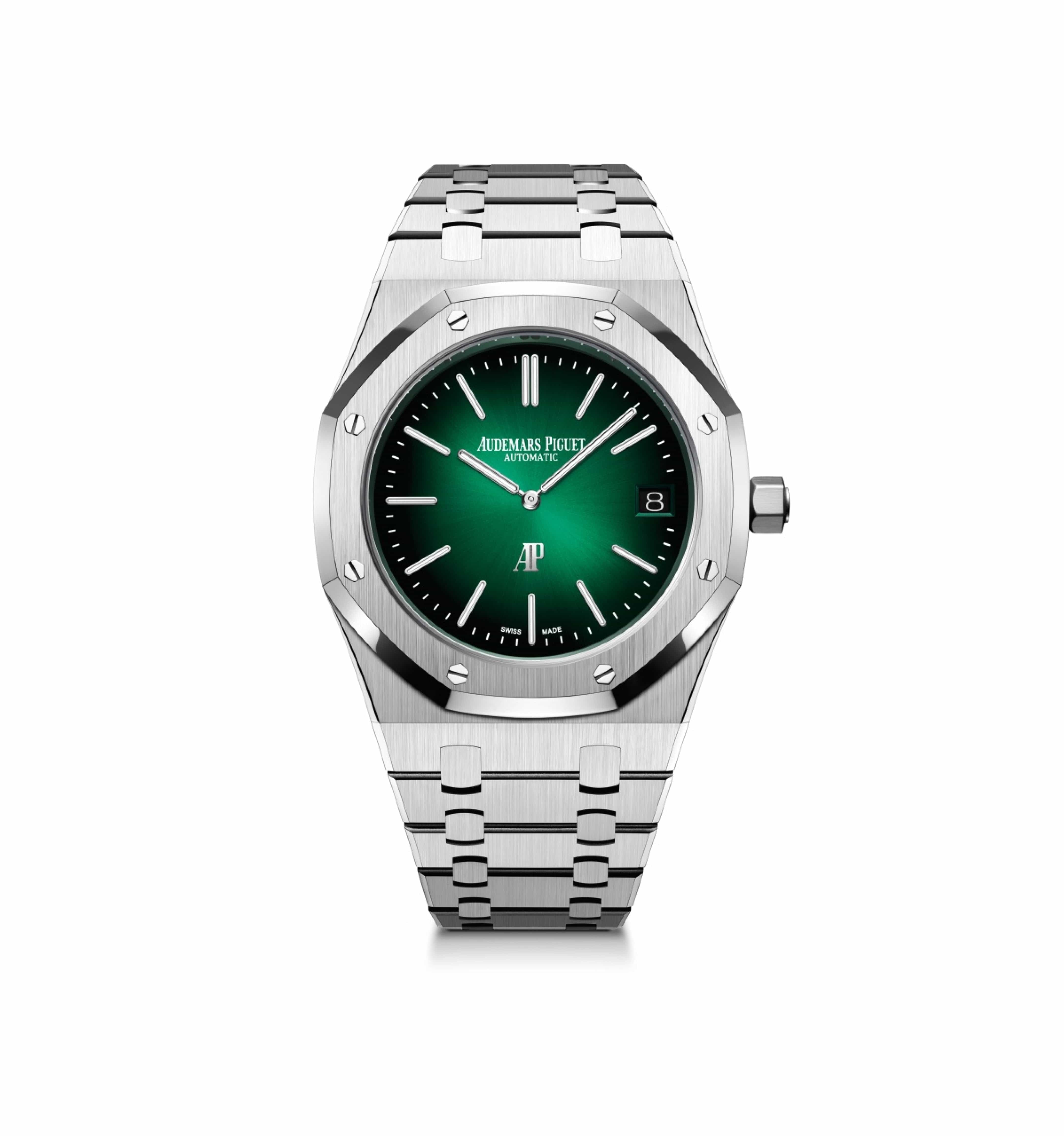 Audemars Piguet Royal Oak 16202PT.OO.1240PT.01 'Jumbo' Extra-Thin '50th Anniversary' Green Dial - Premium Luxury Product