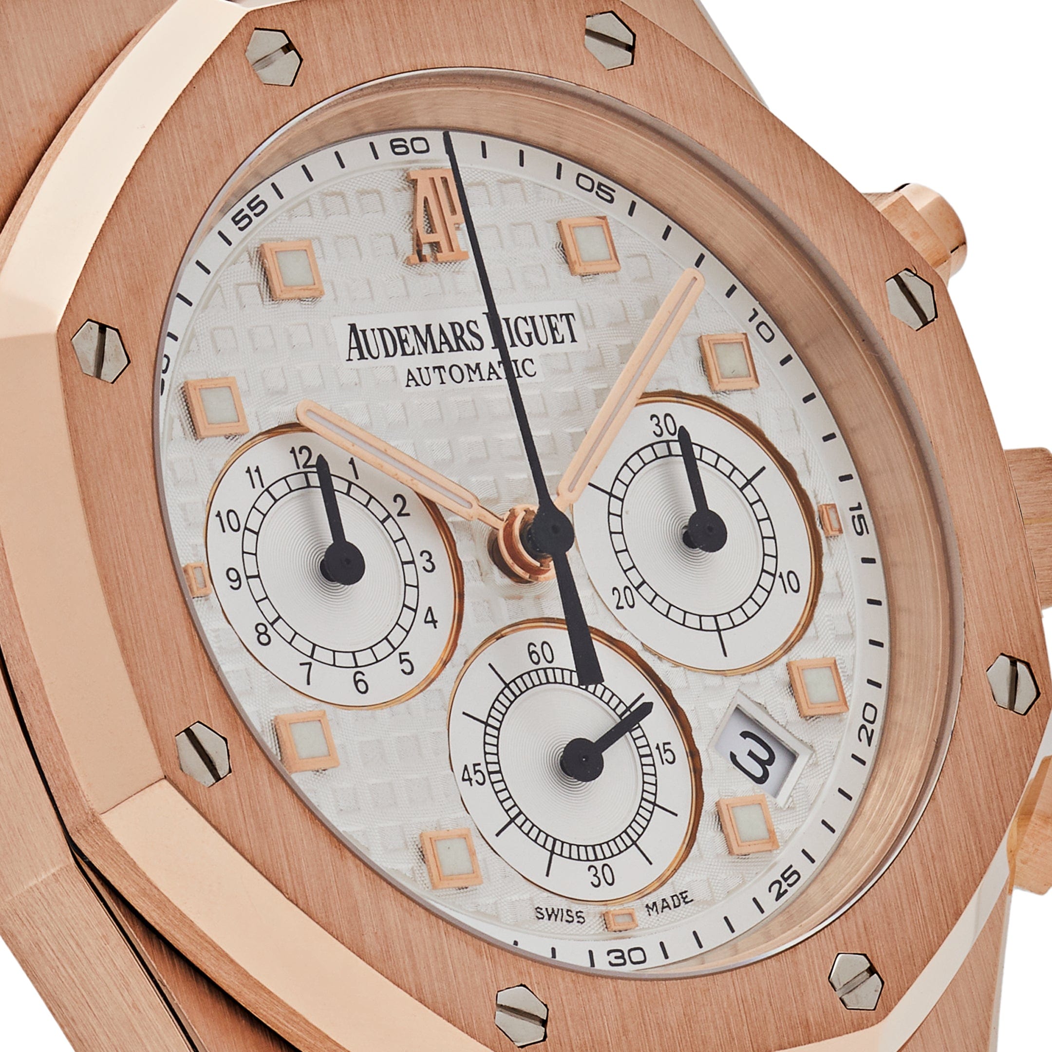 Audemars Piguet Royal Oak 26022OR.OO.D088CR.01 Chronograph Rose Gold White Dial