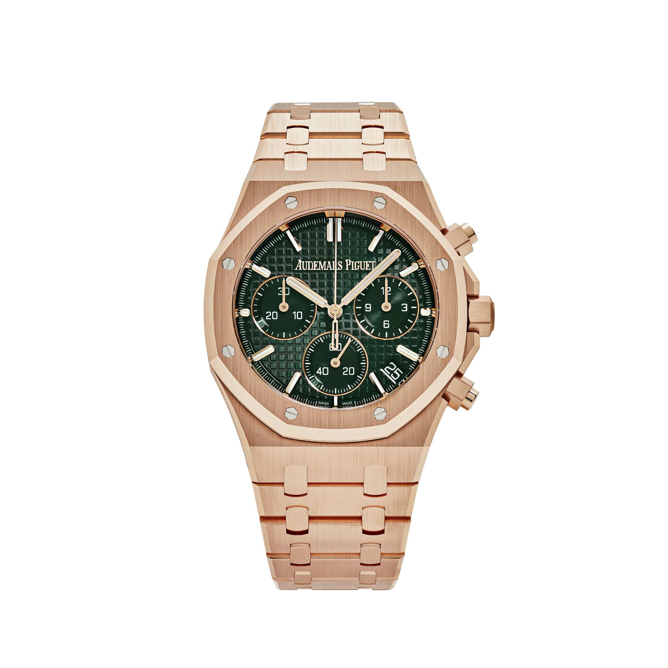 Audemars Piguet Royal Oak 26240OR.OO.1320OR.08 Selfwinding Chronograph Rose Gold Khaki Green Dial - Premium Luxury Product