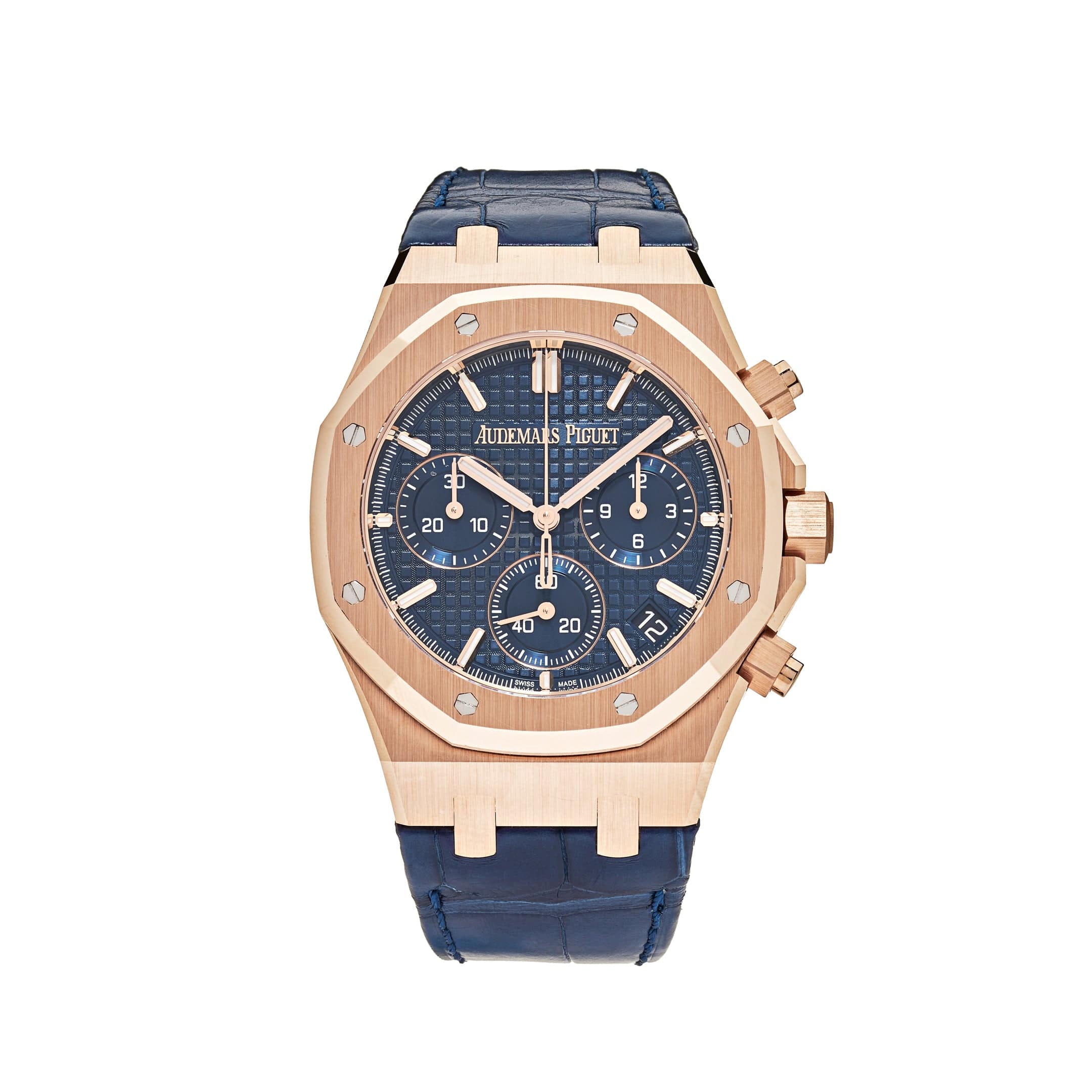 Audemars Piguet Royal Oak 26240OR.OO.D315CR.01 Chronograph '50th Anniversary' Rose Gold Blue Dial (2022) - Premium Luxury Product