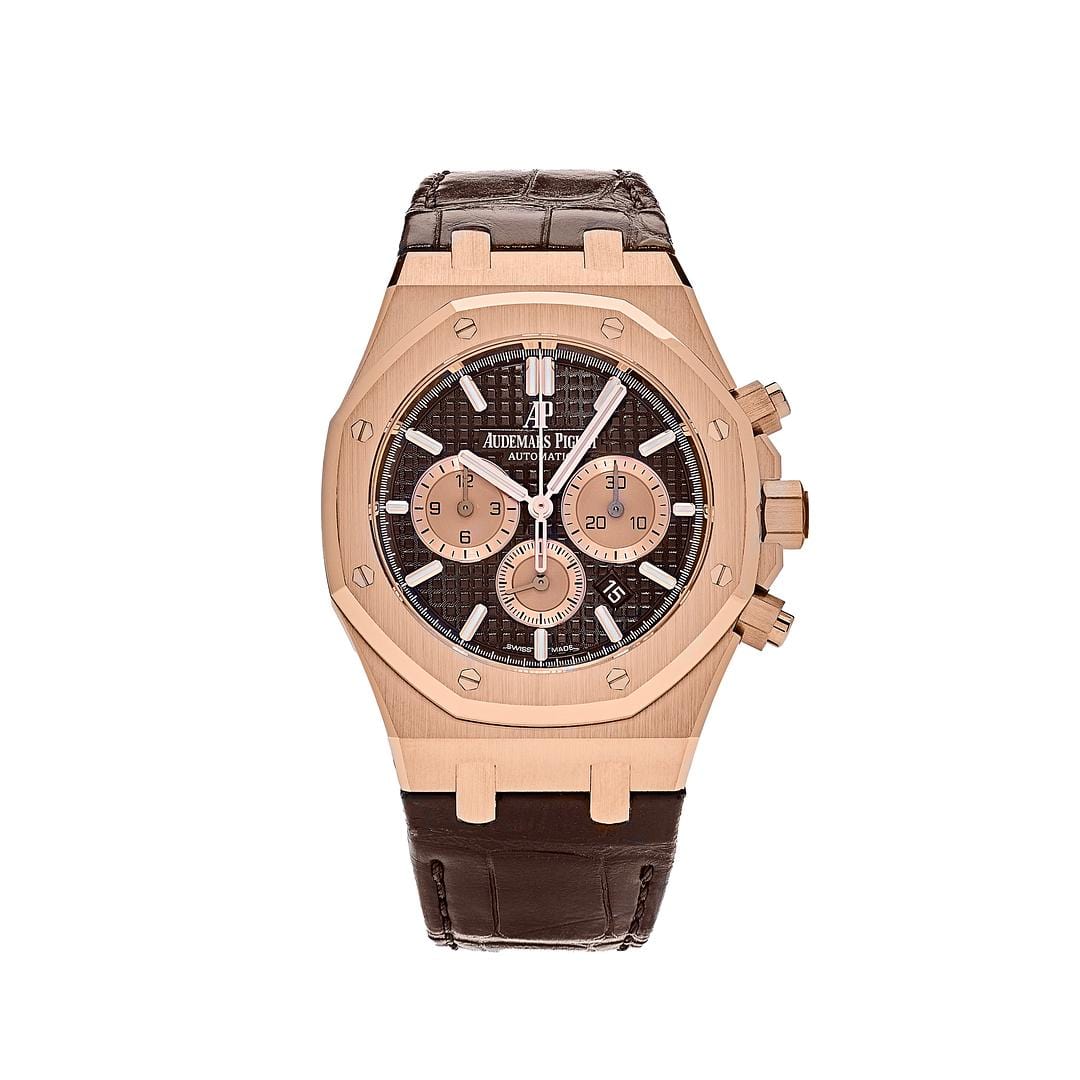 Audemars Piguet Royal Oak 26331OR.OO.D821CR.01 Selfwinding Chronograph Rose Gold Brown Dial (2020) - Premium Luxury Product