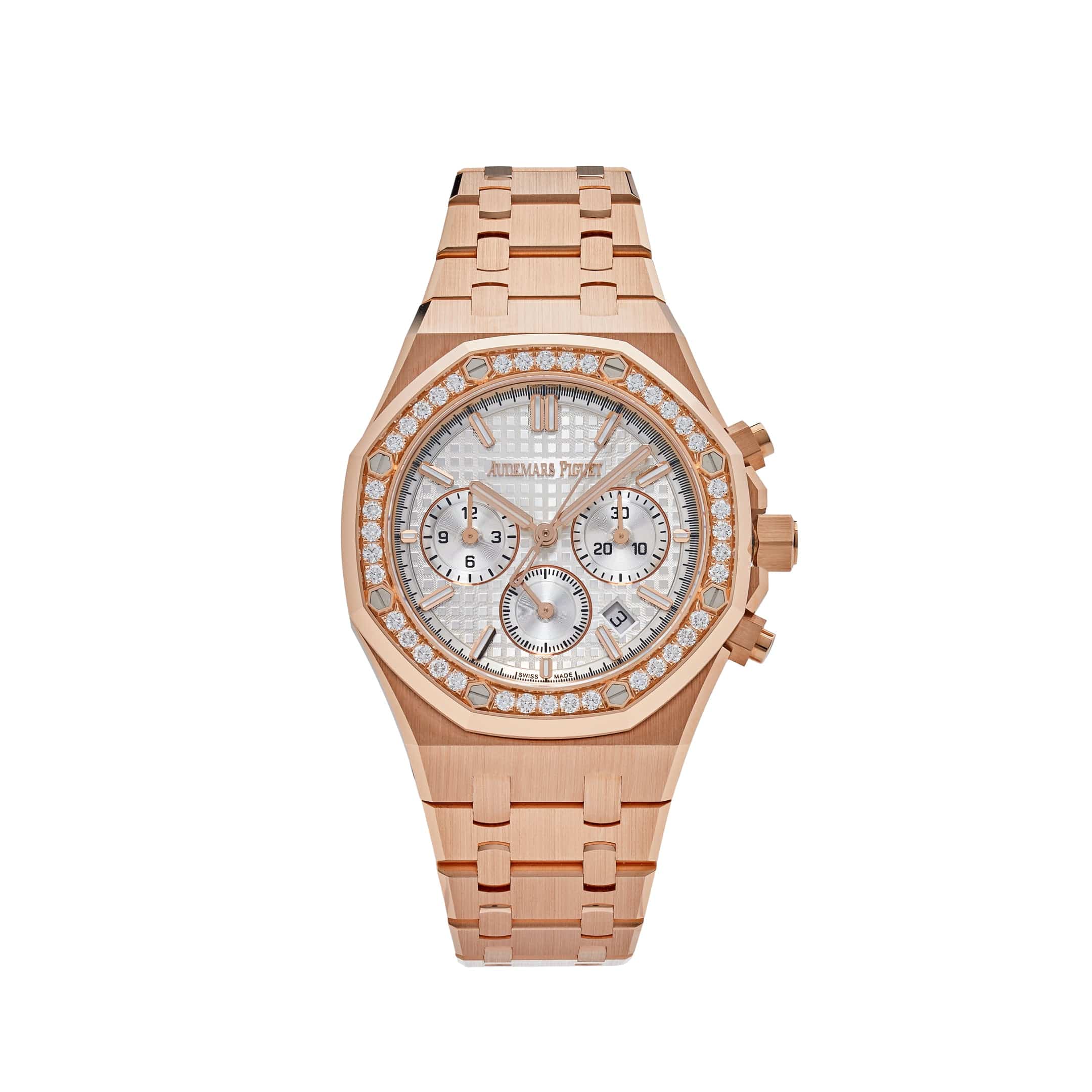 Audemars Piguet Royal Oak 26715OR.ZZ.1356OR.01 Selfwinding Chronograph Rose Gold Diamond Bezel (2022) - Premium Luxury Product