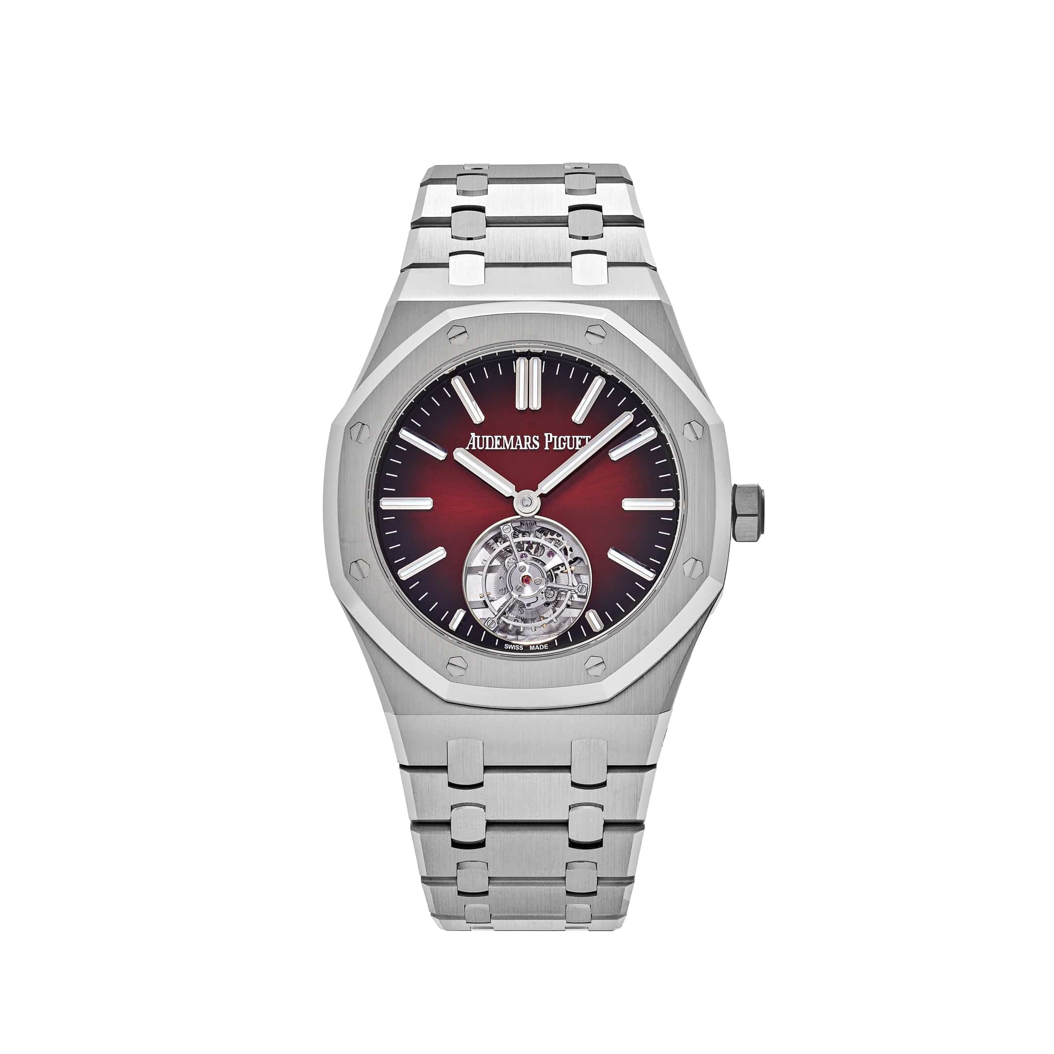 Audemars Piguet Royal Oak 26730ST.OO.1320ST.05 Selfwinding Flying Tourbillon Red Burgundy Stainless Steel - Premium Luxury Product