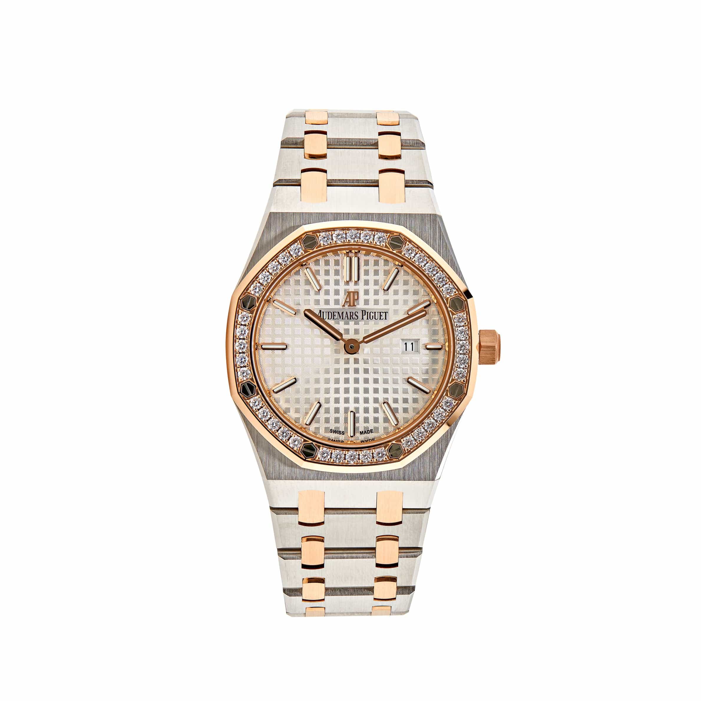 Audemars Piguet Royal Oak 67651SR.ZZ.1261SR.01 Quartz Rose Gold Stainless Steel Diamond Bezel - Premium Luxury Product